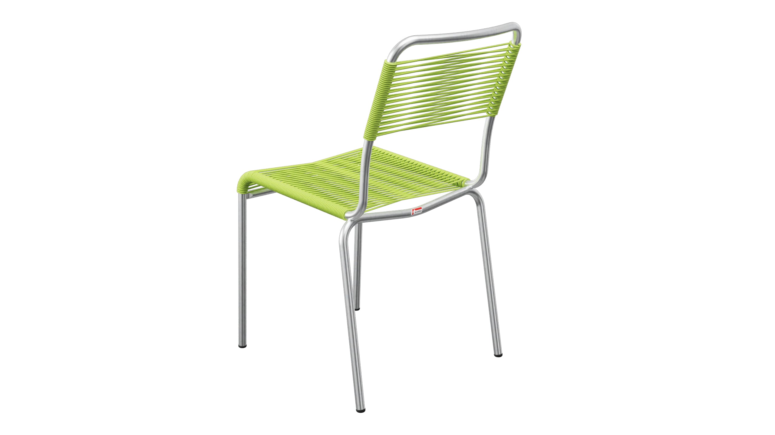 Rigi Spaghetti-Gartenstuhl ohne Armlehne in Hellgrün präsentiert im Onlineshop von KAQTU Design AG. Gartenstuhl ist von Schaffner