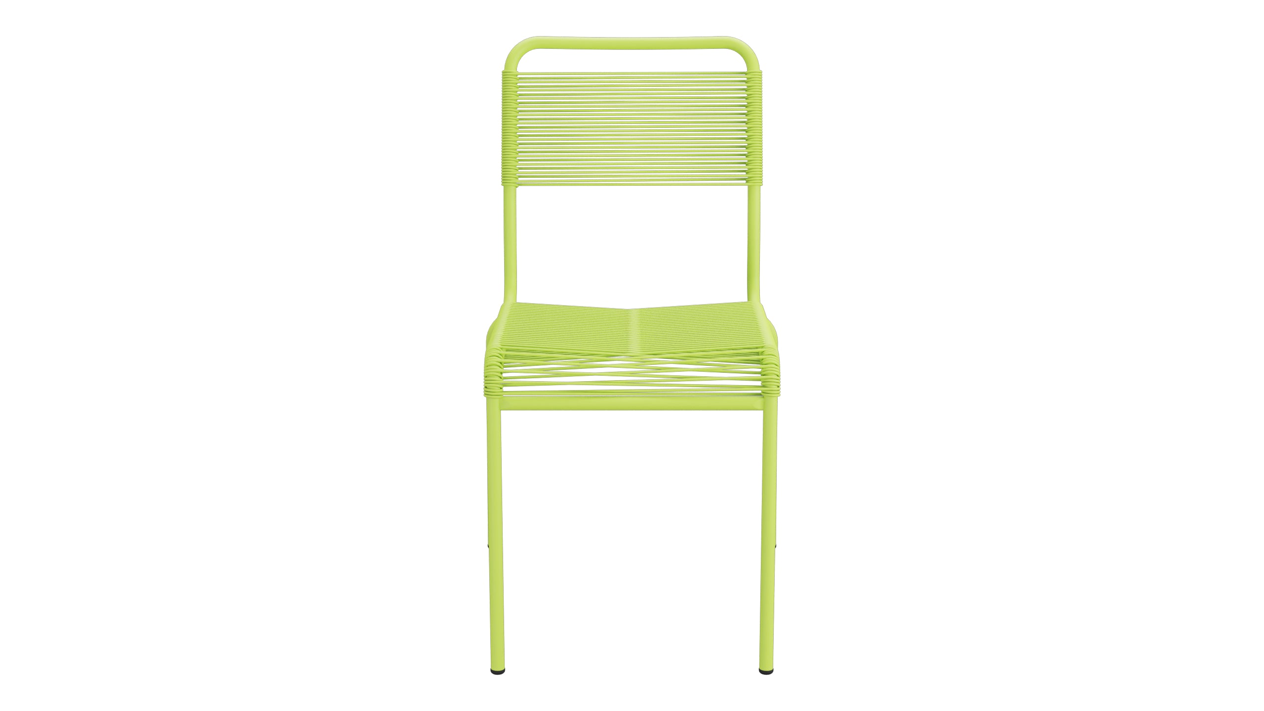 Rigi Spaghetti-Gartenstuhl ohne Armlehne in Hellgrün präsentiert im Onlineshop von KAQTU Design AG. Gartenstuhl ist von Schaffner