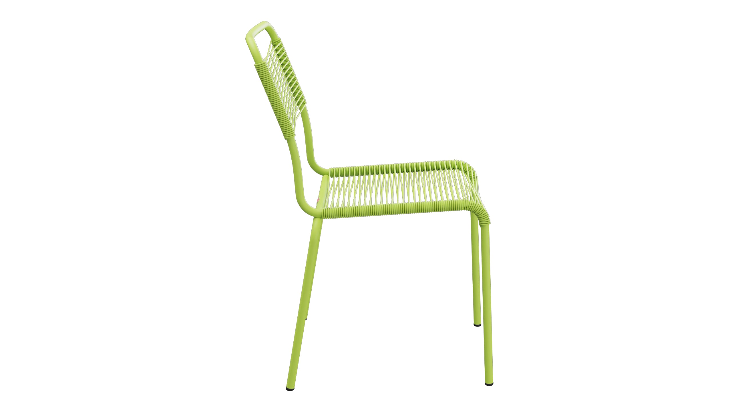 Rigi Spaghetti-Gartenstuhl ohne Armlehne in Hellgrün präsentiert im Onlineshop von KAQTU Design AG. Gartenstuhl ist von Schaffner