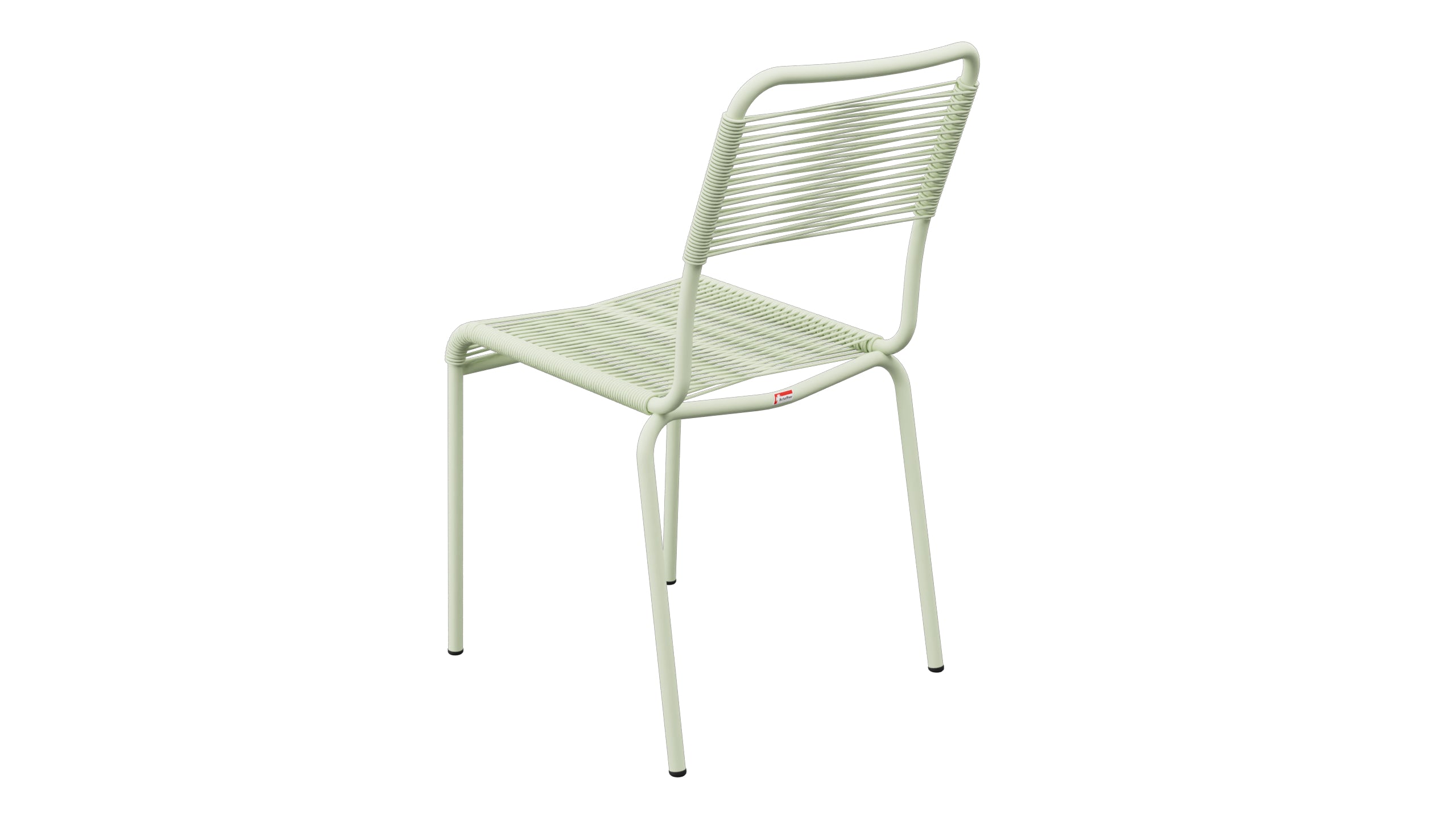 Rigi Spaghetti-Gartenstuhl ohne Armlehne in Pastellgrün präsentiert im Onlineshop von KAQTU Design AG. Gartenstuhl ist von Schaffner