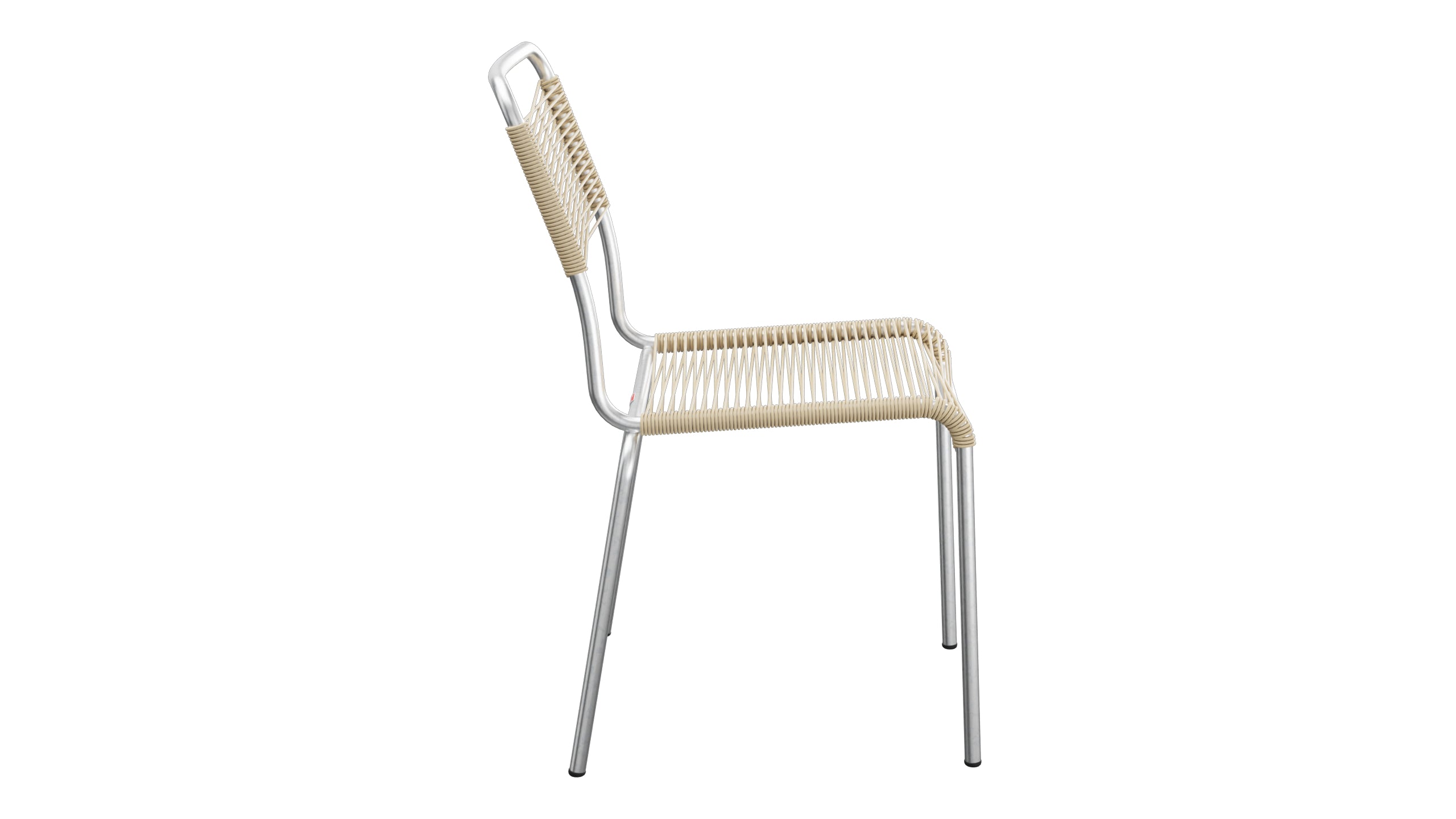Rigi Spaghetti-Gartenstuhl ohne Armlehne in Pastellbraun präsentiert im Onlineshop von KAQTU Design AG. Gartenstuhl ist von Schaffner