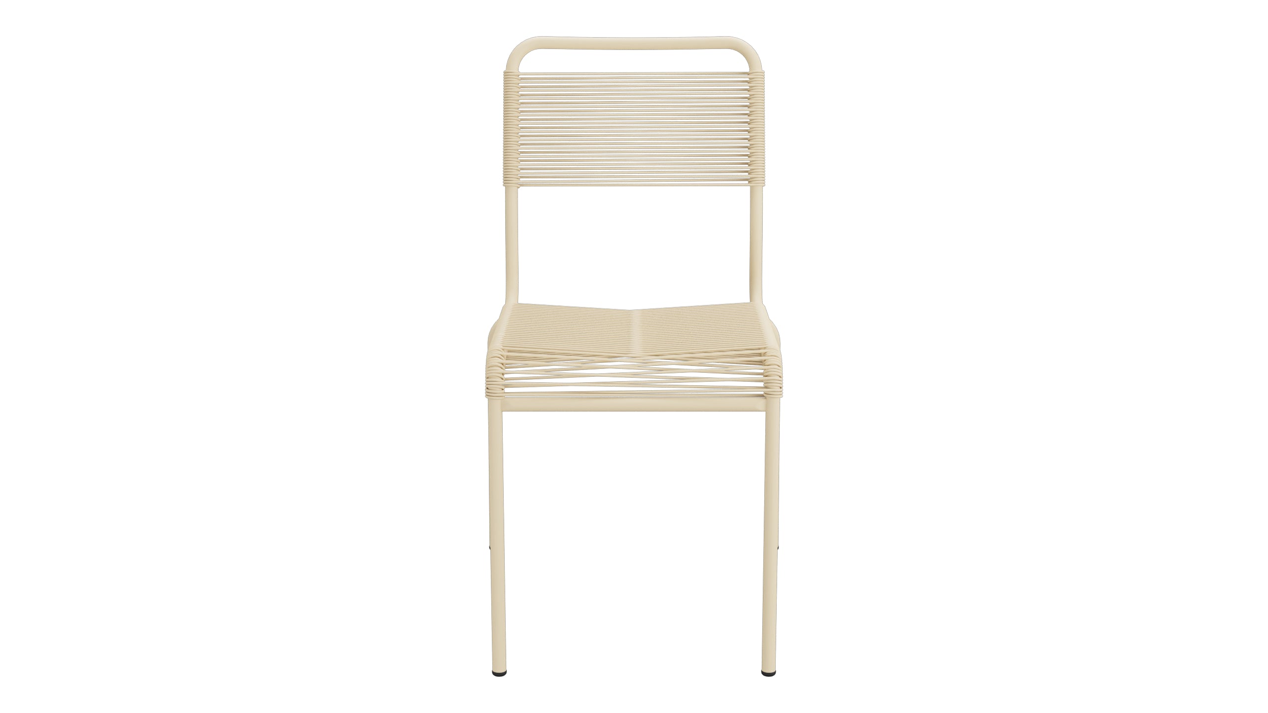 Rigi Spaghetti-Gartenstuhl ohne Armlehne in Pastellbraun präsentiert im Onlineshop von KAQTU Design AG. Gartenstuhl ist von Schaffner