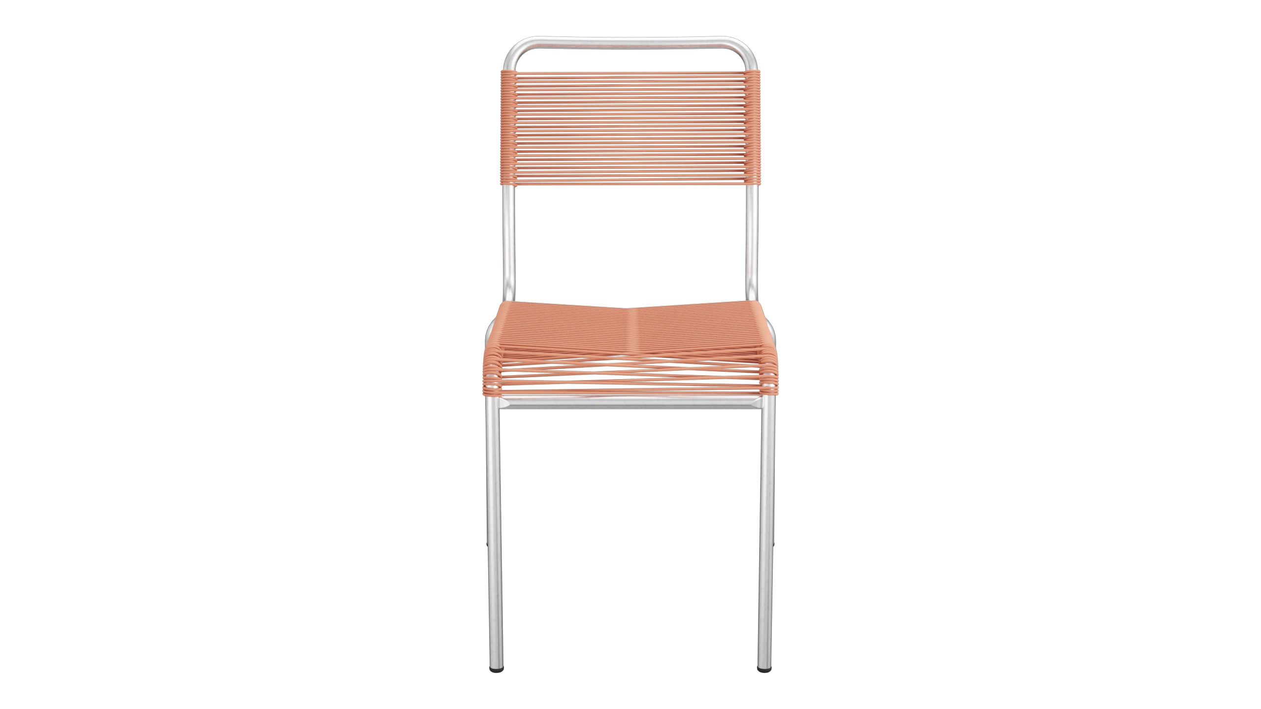 Rigi Spaghetti-Gartenstuhl ohne Armlehne in Pastellterracotta präsentiert im Onlineshop von KAQTU Design AG. Gartenstuhl ist von Schaffner