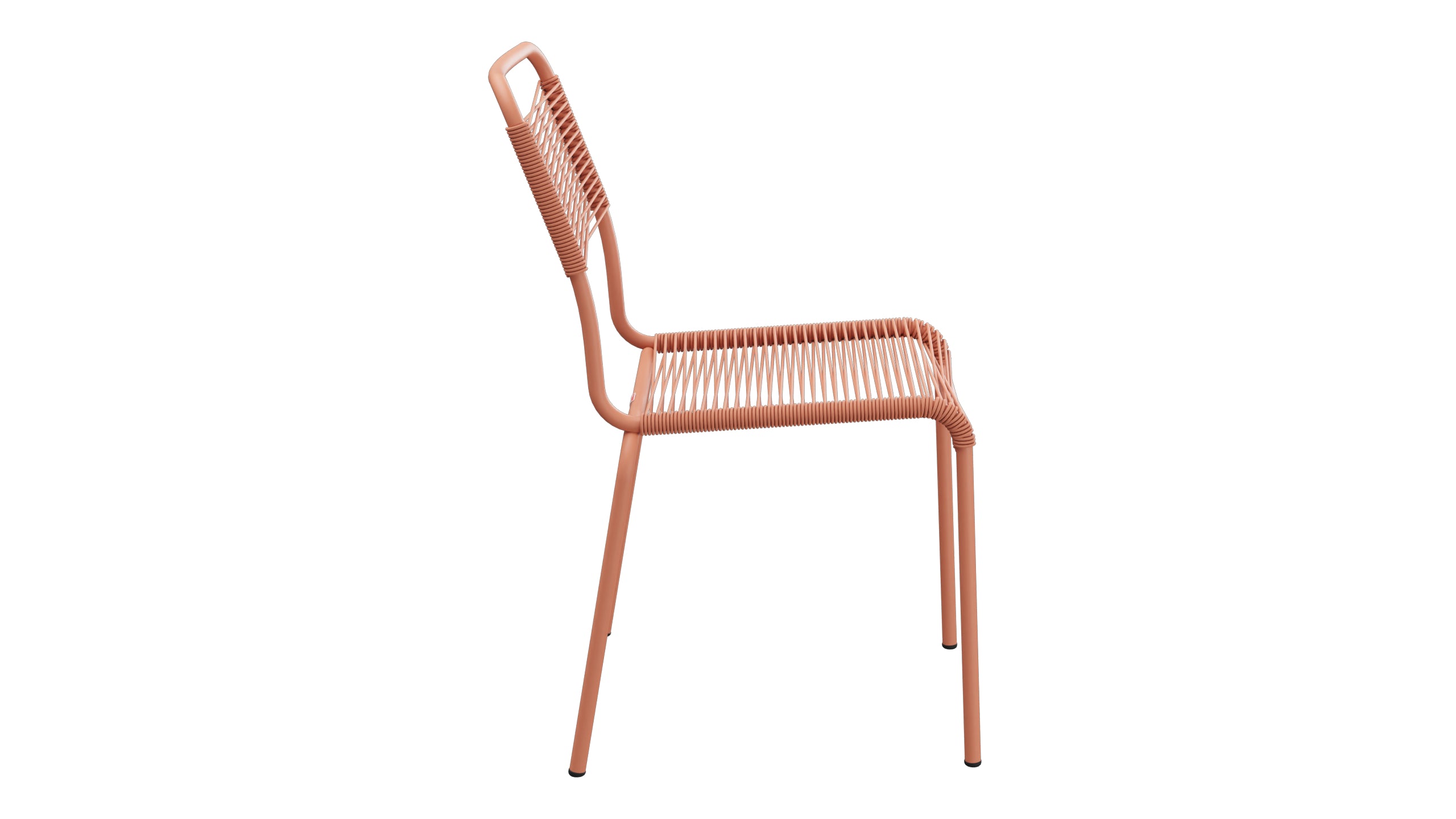 Rigi Spaghetti-Gartenstuhl ohne Armlehne in Pastellterracotta präsentiert im Onlineshop von KAQTU Design AG. Gartenstuhl ist von Schaffner