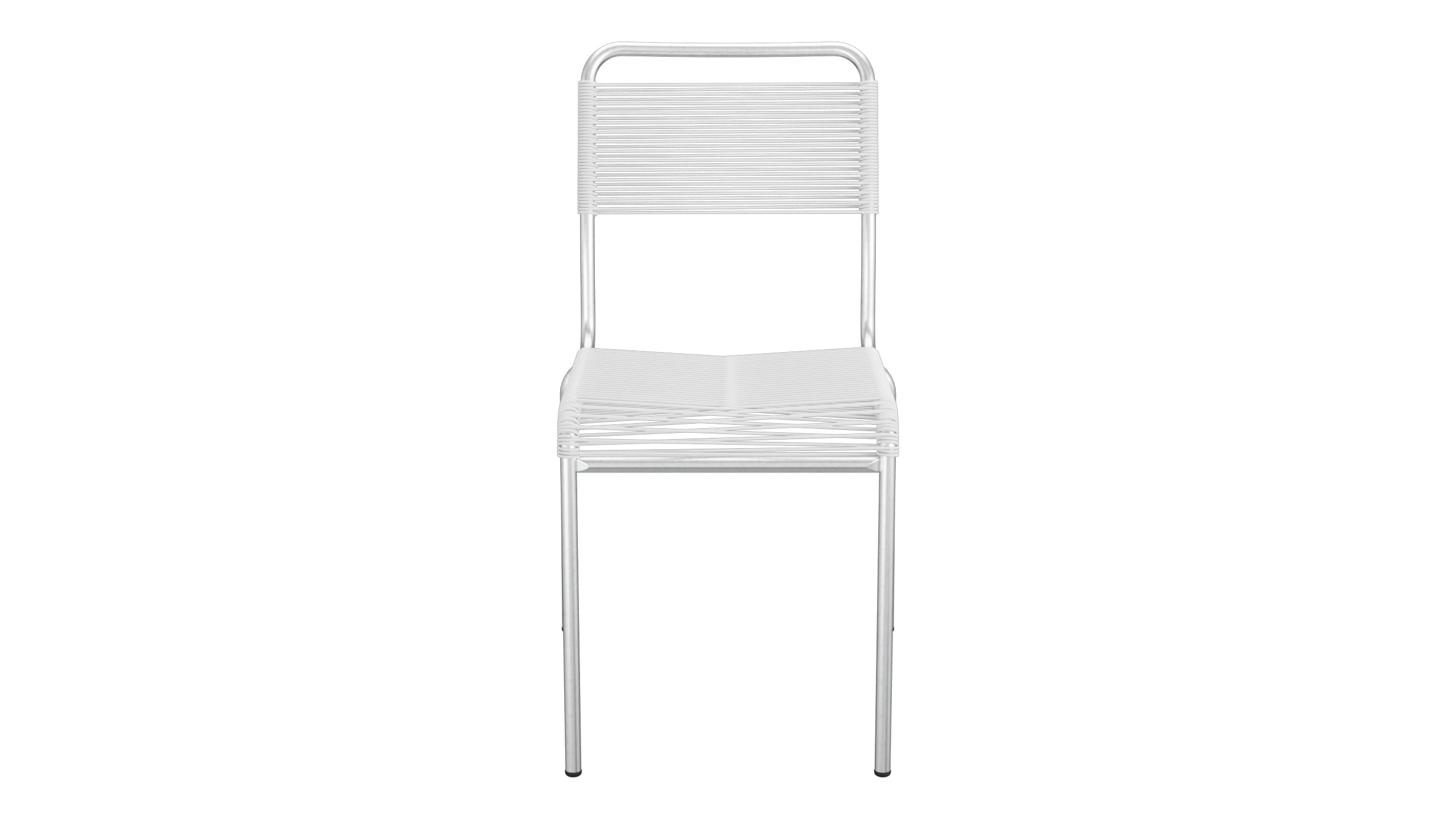Rigi Spaghetti-Gartenstuhl ohne Armlehne in Weiss präsentiert im Onlineshop von KAQTU Design AG. Gartenstuhl ist von Schaffner