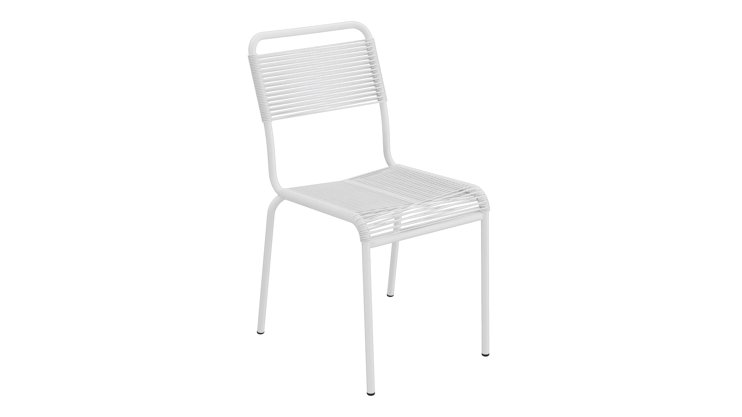 Rigi Spaghetti-Gartenstuhl ohne Armlehne in Weiss präsentiert im Onlineshop von KAQTU Design AG. Gartenstuhl ist von Schaffner