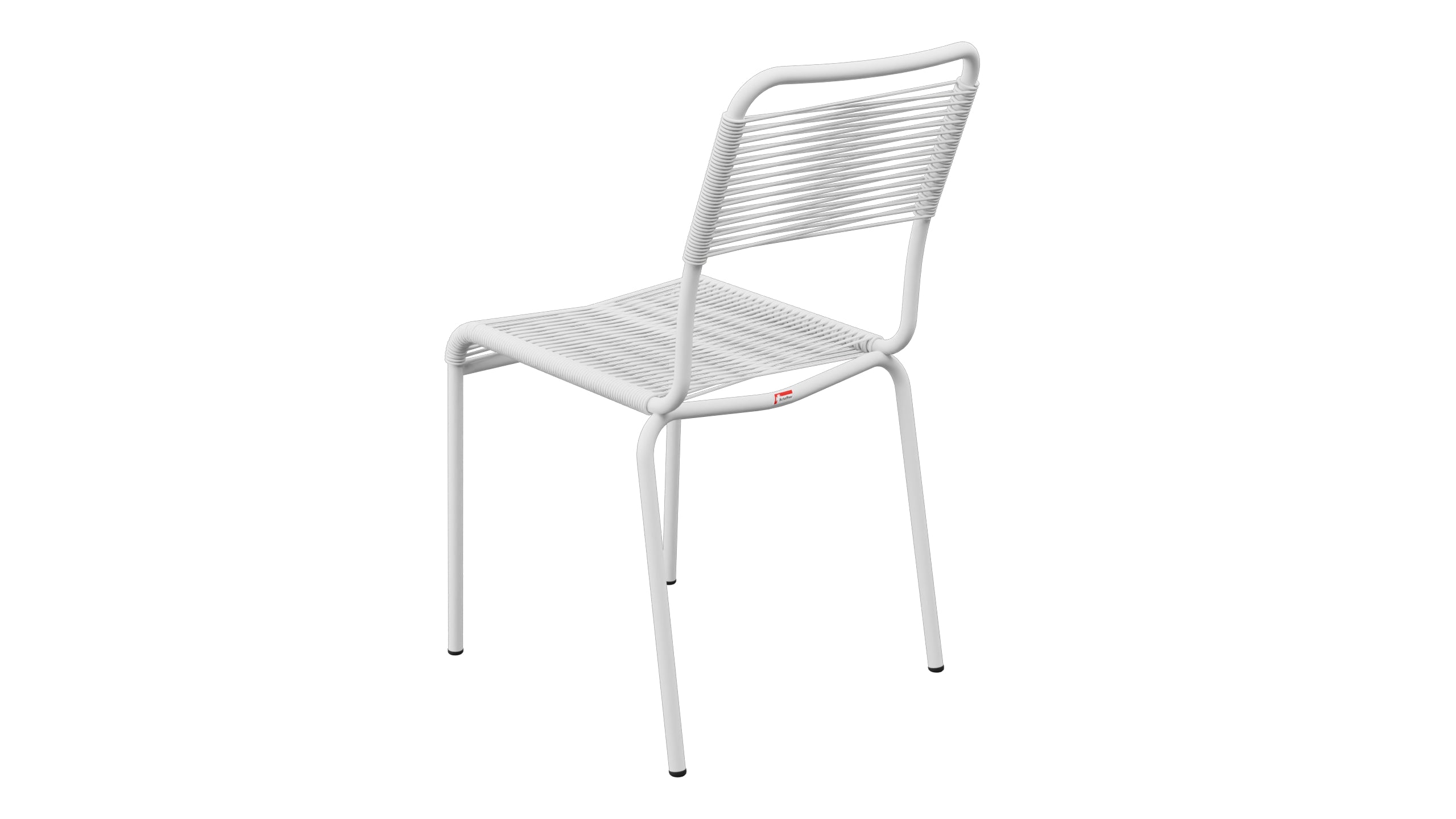 Rigi Spaghetti-Gartenstuhl ohne Armlehne in Weiss präsentiert im Onlineshop von KAQTU Design AG. Gartenstuhl ist von Schaffner