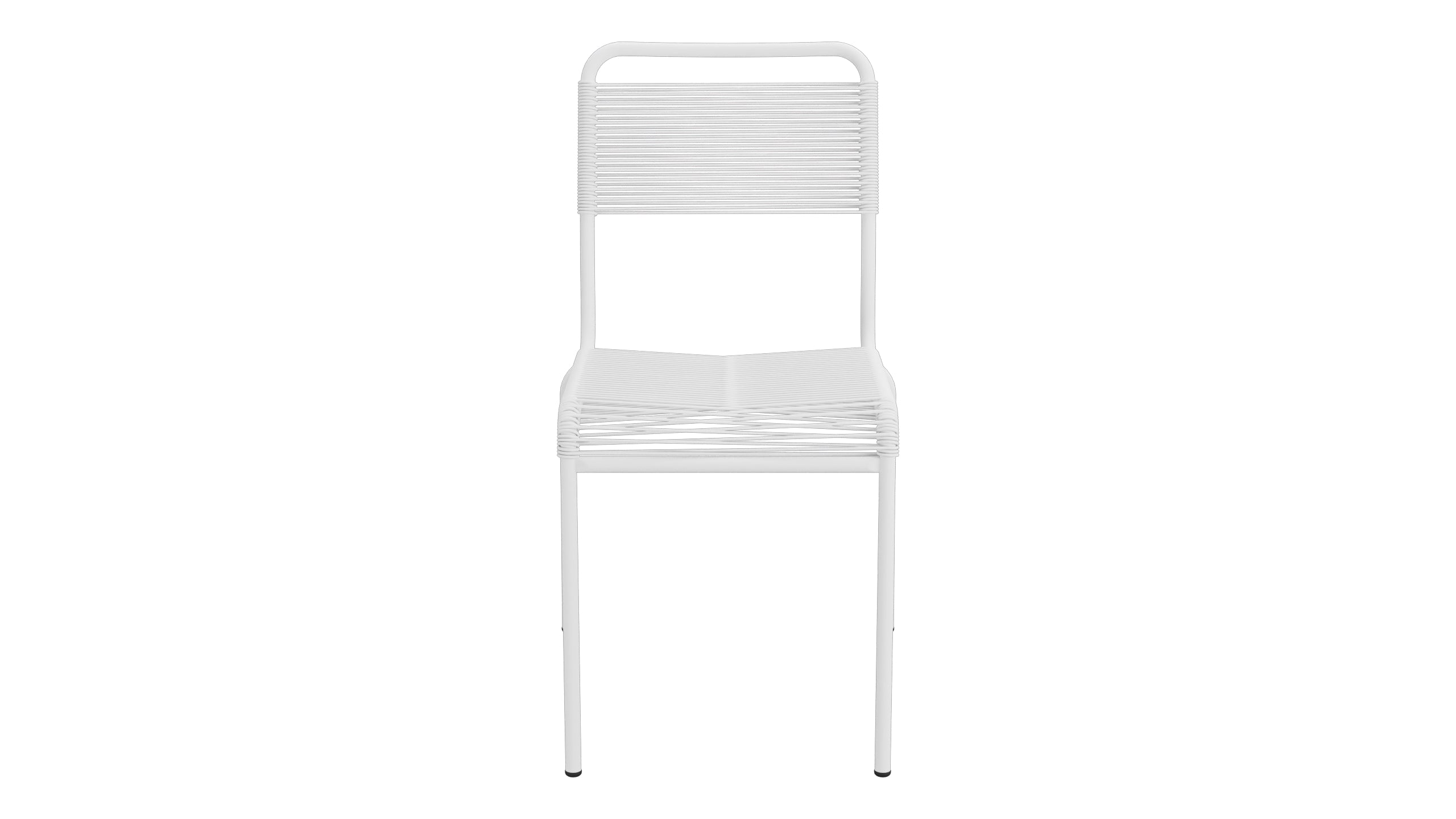 Rigi Spaghetti-Gartenstuhl ohne Armlehne in Weiss präsentiert im Onlineshop von KAQTU Design AG. Gartenstuhl ist von Schaffner