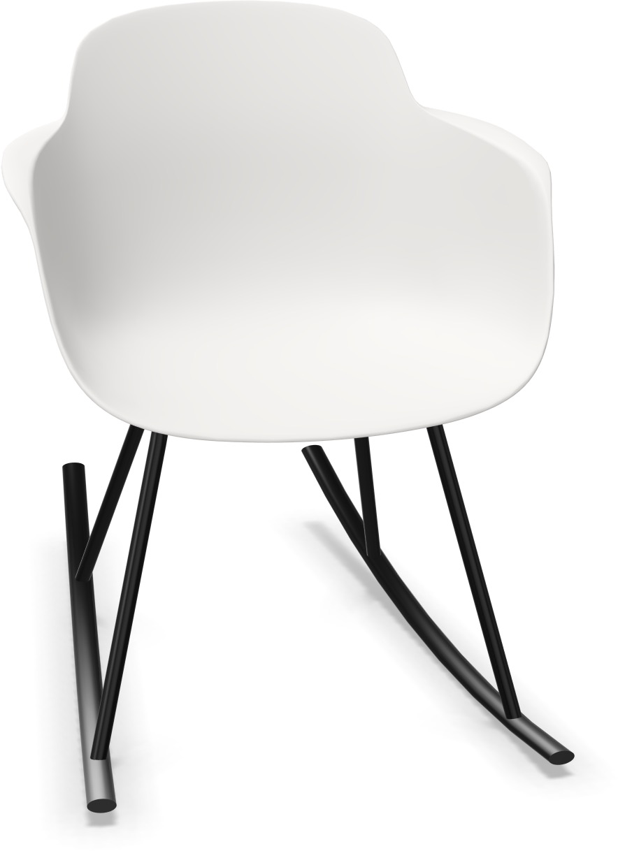 SICLA rocking in Weiss / Schwarz präsentiert im Onlineshop von KAQTU Design AG. Stuhl mit Armlehne ist von Infiniti Design