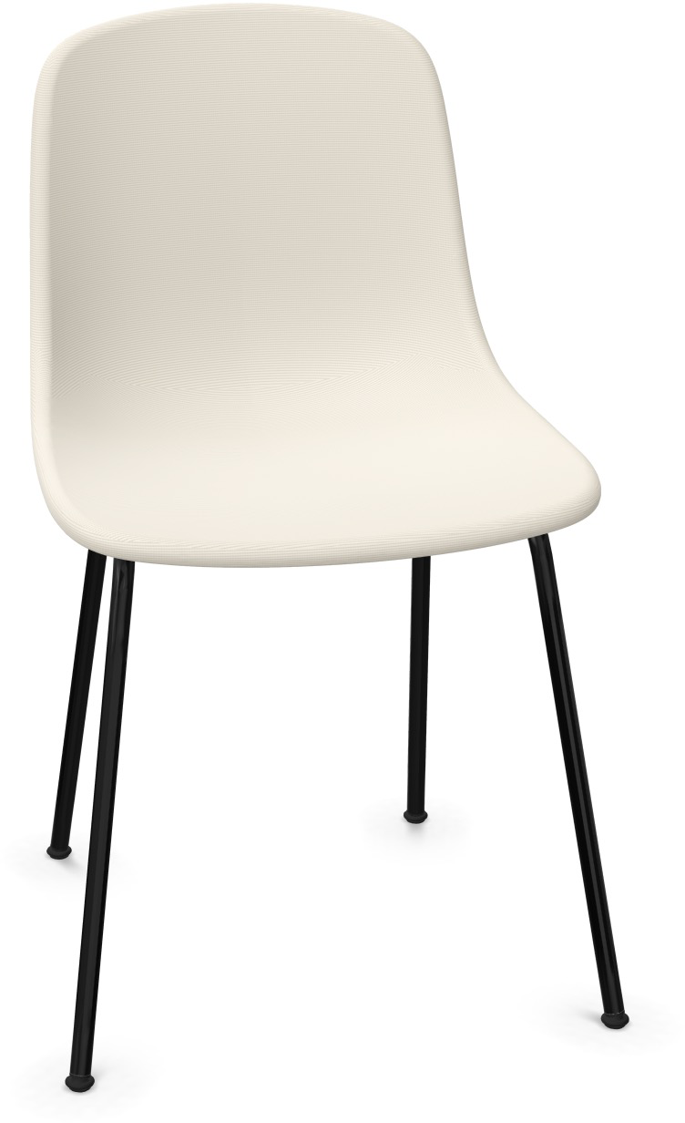 PURE LOOP MONO gepolstert - Non stackable in Weiss / Schwarz präsentiert im Onlineshop von KAQTU Design AG. Stuhl ist von Infiniti Design