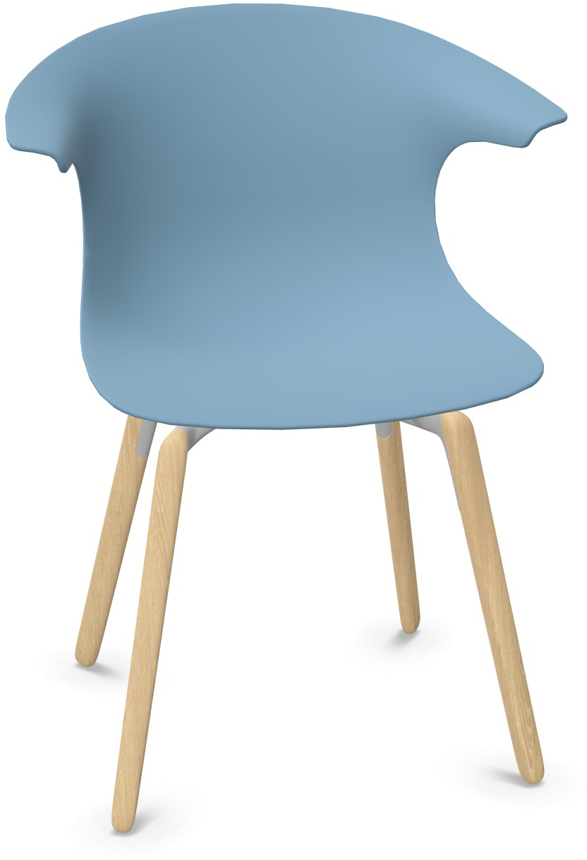 LOOP MONO Holz in Blau präsentiert im Onlineshop von KAQTU Design AG. Stuhl mit Armlehne ist von Infiniti Design