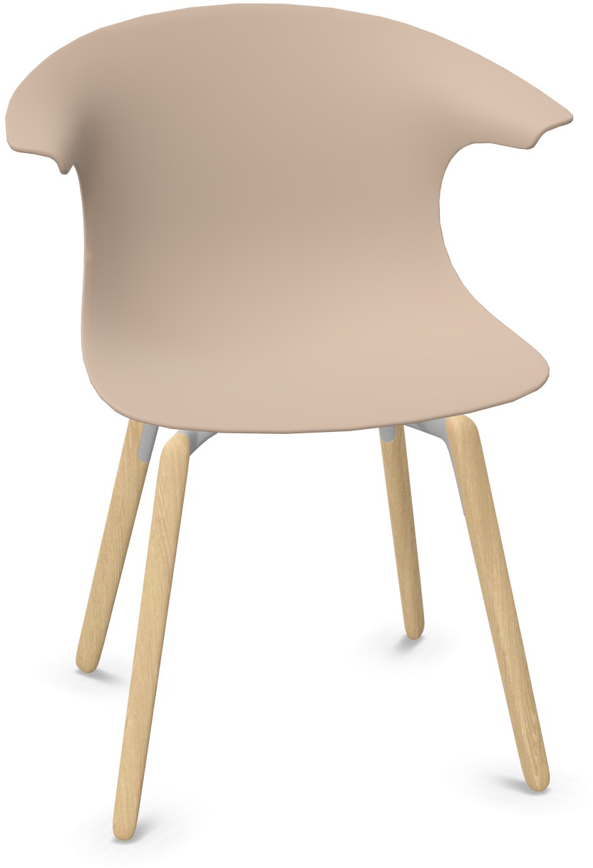 LOOP MONO Holz in Sand präsentiert im Onlineshop von KAQTU Design AG. Stuhl mit Armlehne ist von Infiniti Design