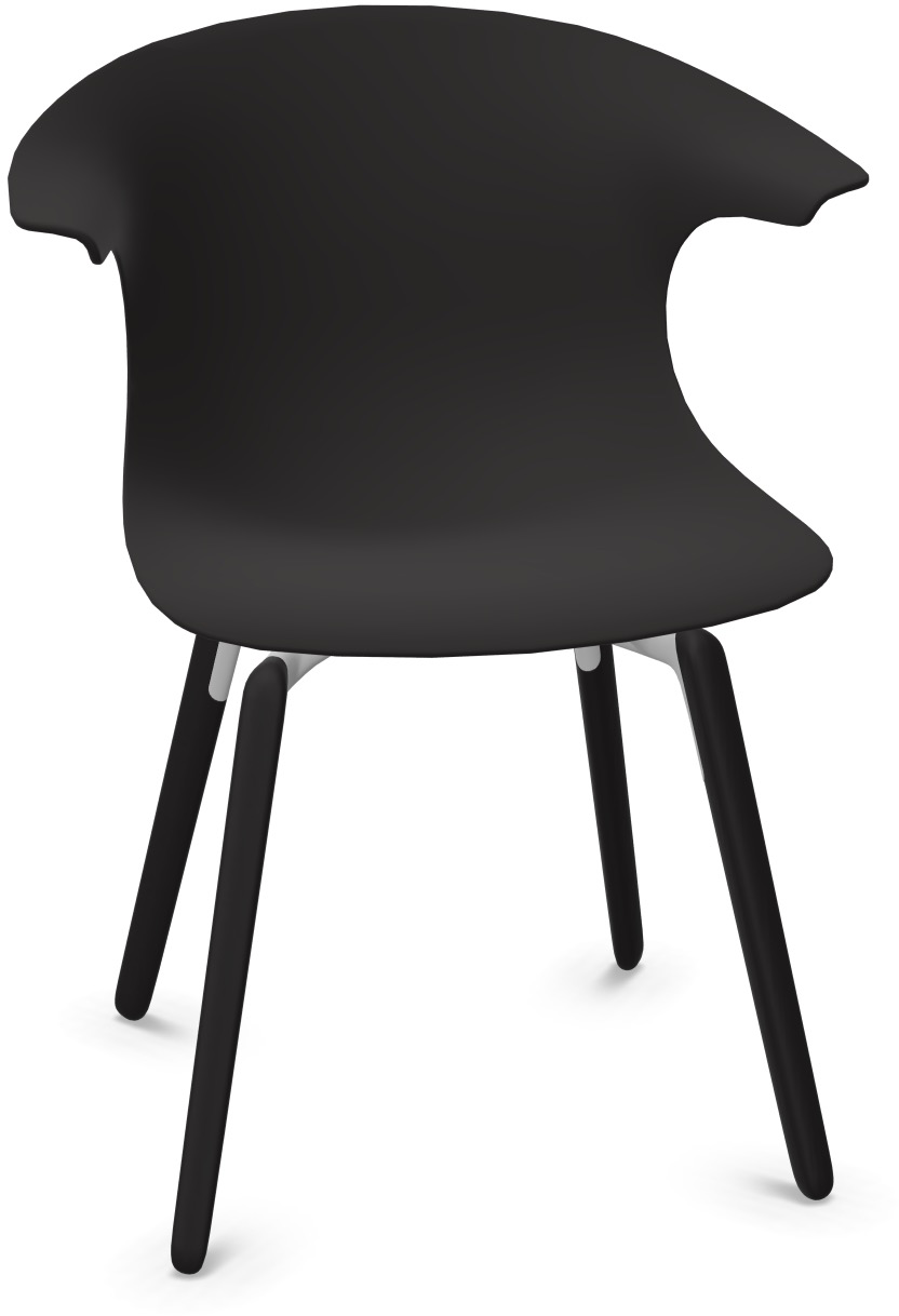 LOOP MONO Holz in Schwarz präsentiert im Onlineshop von KAQTU Design AG. Stuhl mit Armlehne ist von Infiniti Design