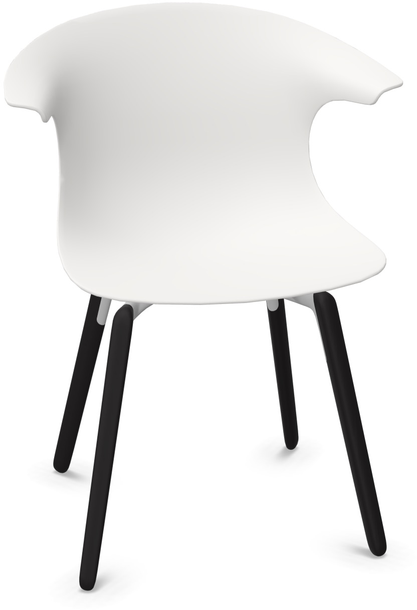 LOOP MONO Holz in Weiss präsentiert im Onlineshop von KAQTU Design AG. Stuhl mit Armlehne ist von Infiniti Design