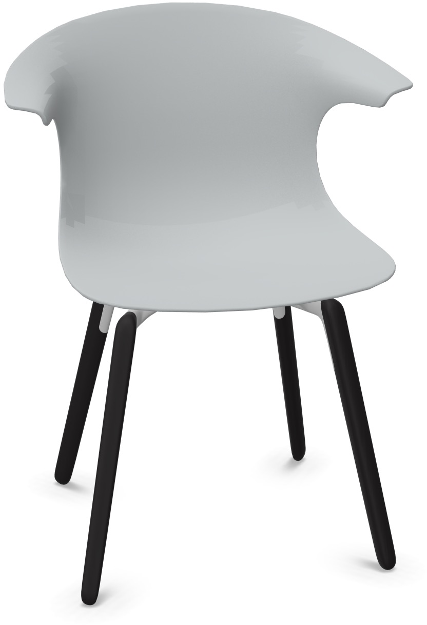 LOOP MONO Holz in Grau präsentiert im Onlineshop von KAQTU Design AG. Stuhl mit Armlehne ist von Infiniti Design