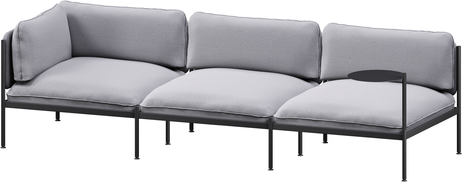 Toom Modular Sofa 3-Sitzer Konfiguration 1 in Pale Grey  präsentiert im Onlineshop von KAQTU Design AG. 3er Sofa ist von Noo.ma