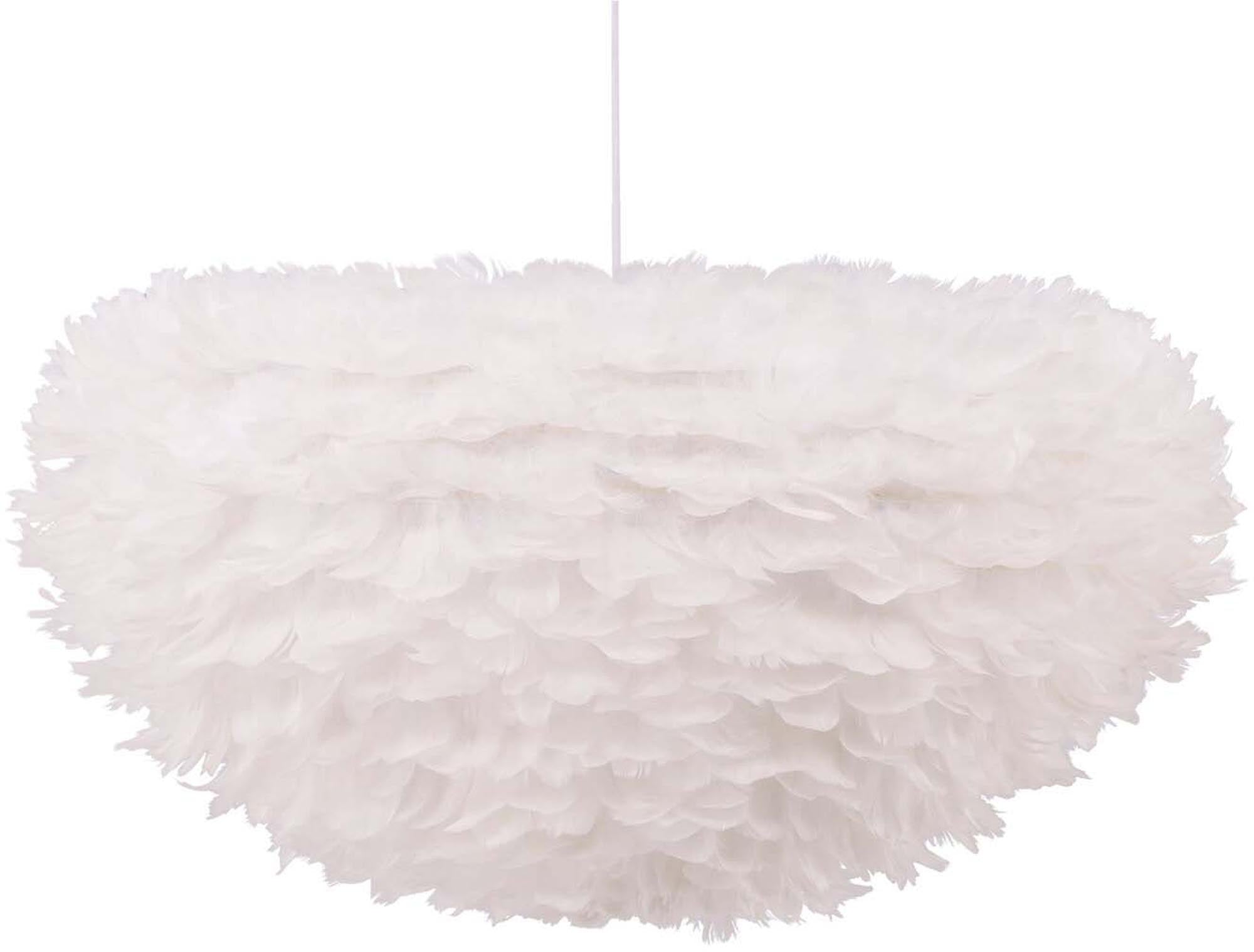 Elegante Pendelleuchte in Weiß, modernes Design, ideal für stilvolle Wohnräume und gemütliche Atmosphäre.