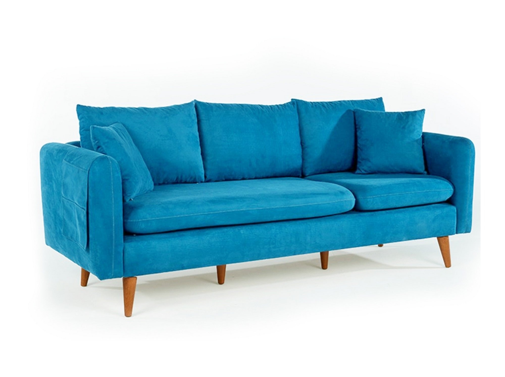 Elegantes 3er Sofa in modernem Design, ideal für stilvolle Wohnzimmer. Bequem und einladend, perfekt für entspannte Abende.
