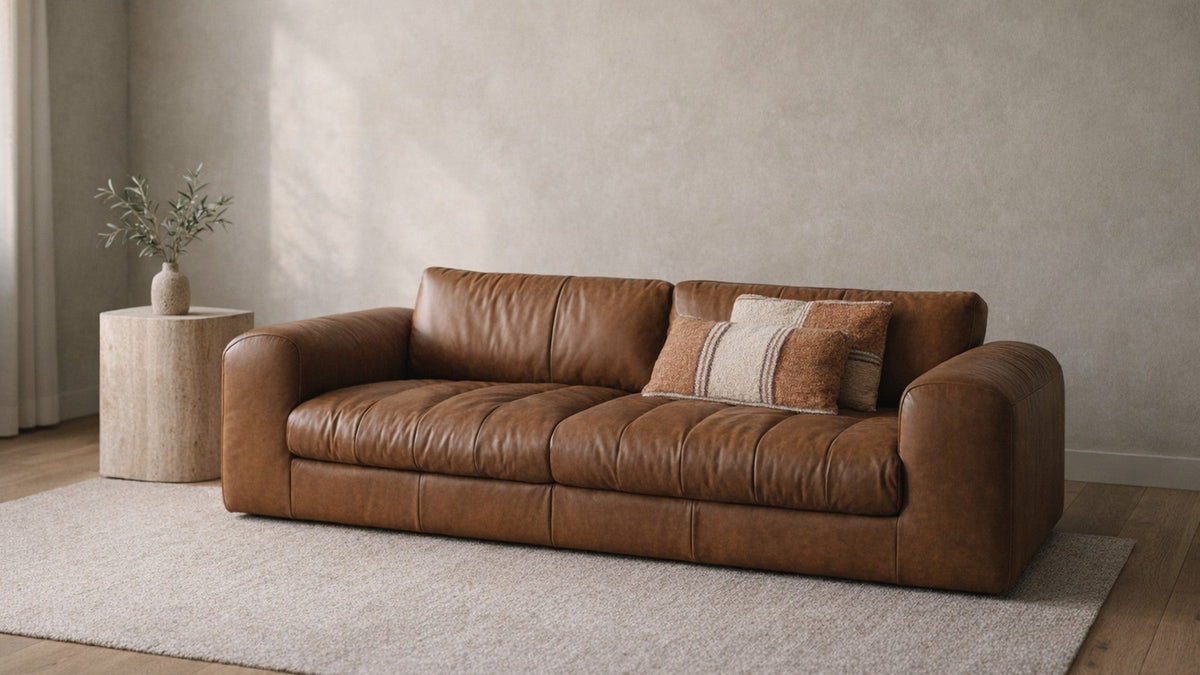 Ledersofas – Patina & Komfort fürs Wohnzimmer – Wohnbeispiel