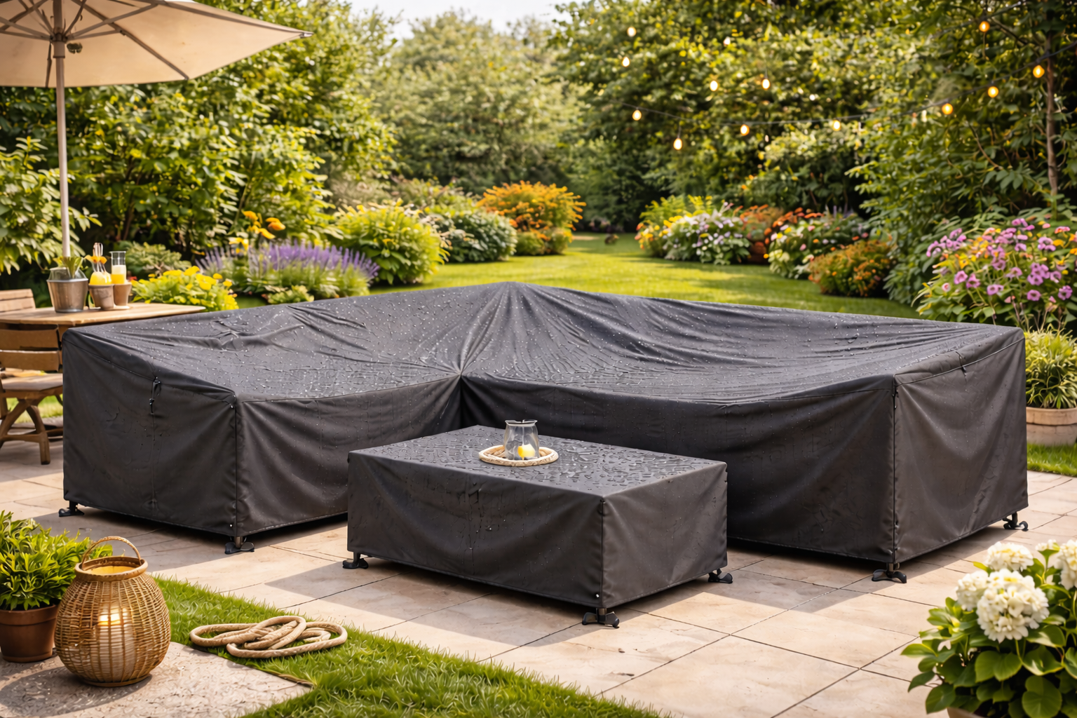 Entdecken Sie die hochwertigen Gartenmöbelabdeckungen von KAQTU. Optimaler Schutz vor Regen, Sonne und Schnee für Ihre Möbel!