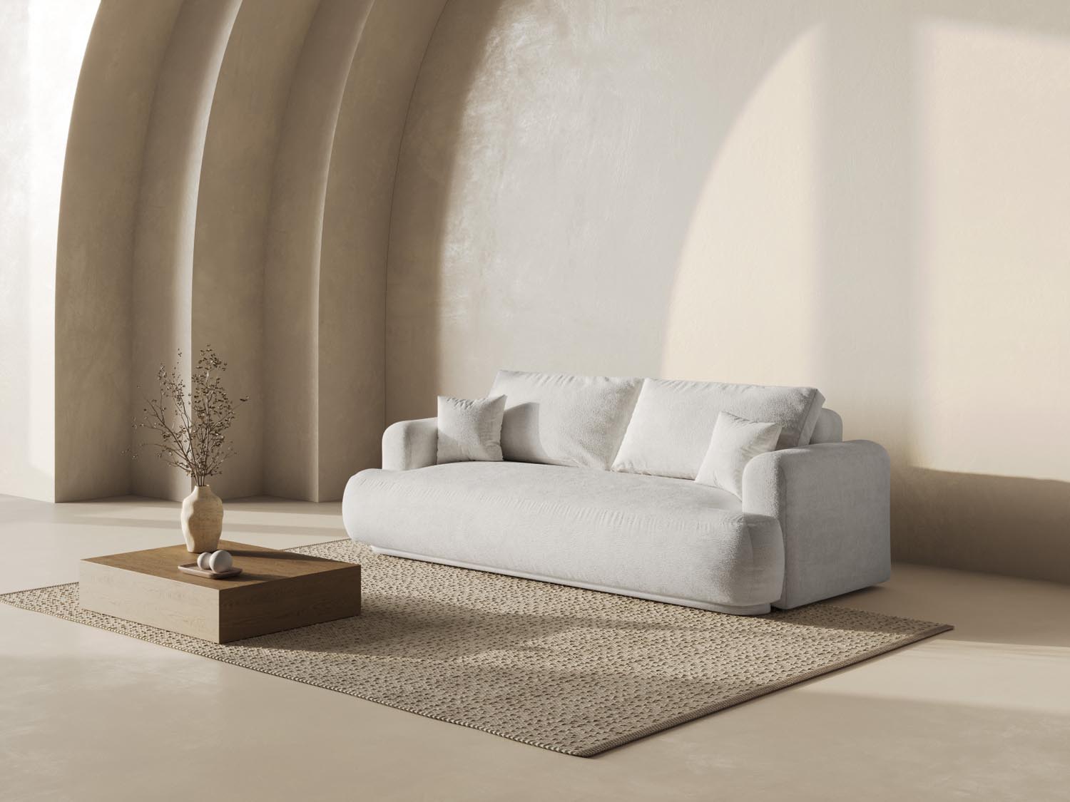 Boucle Schlafsofas – gemütliche Textur & komfortable Liegeflächen in einem