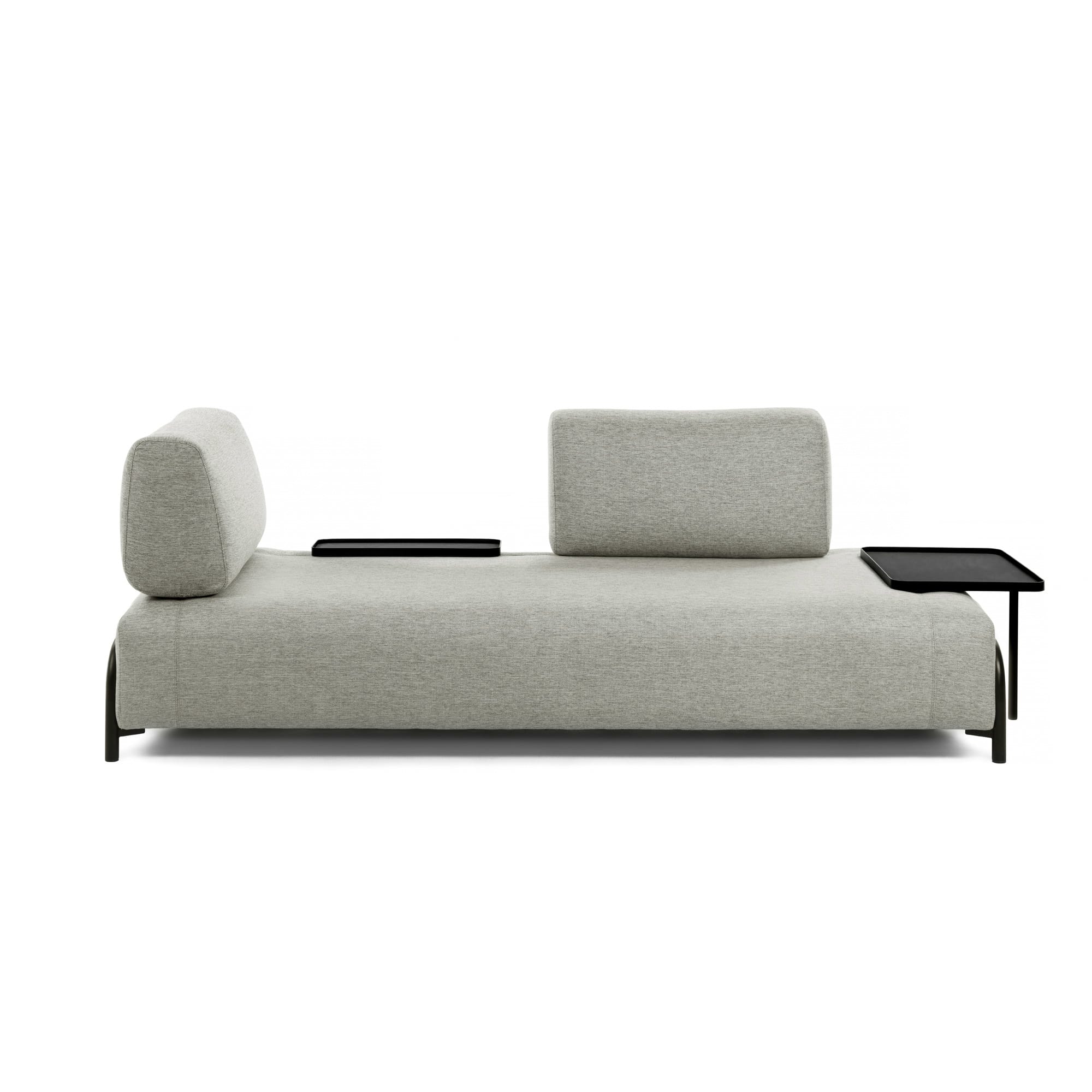 Elegantes graues Sofa in modernem Design, ideal für stilvolle Wohnzimmer und vielseitige Einrichtungsmöglichkeiten.
