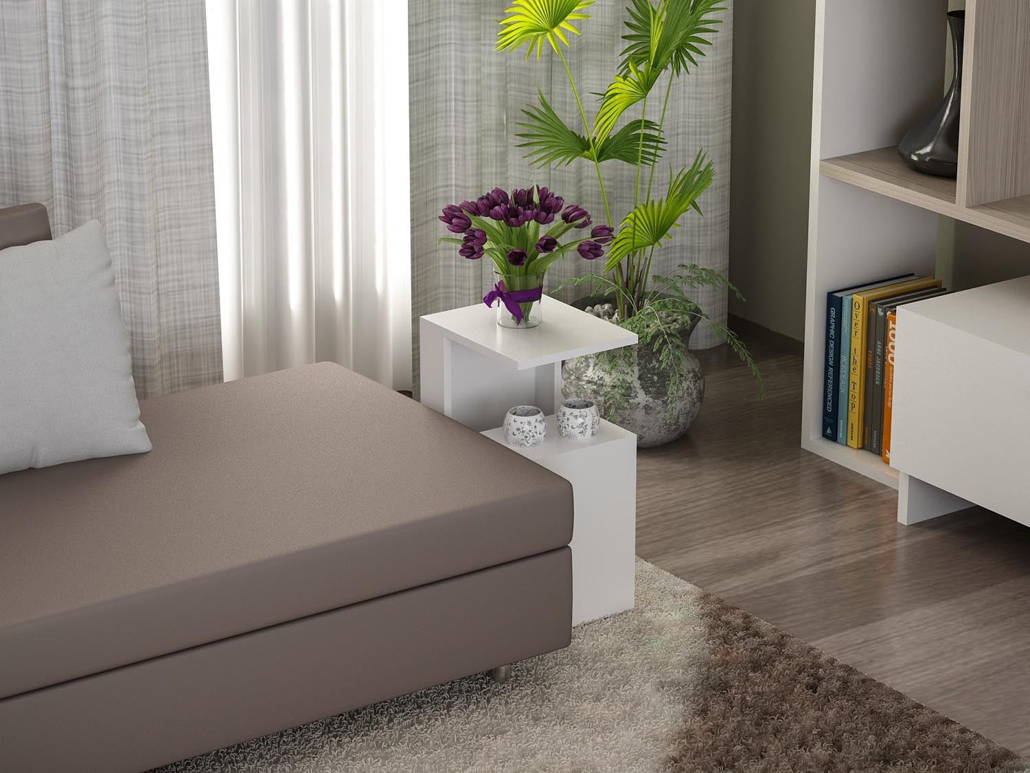 Runder Beistelltisch – stilvolles, kompaktes Design für Wohnzimmer & Outdoor; vielseitig in Holz, Metall oder Glas, ideal kombinierbar (KAQTU).