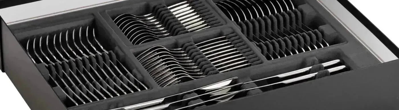 Entdecke die stilvolle Besteckkollektion von KAQTU – Perfekt für jeden Tisch!