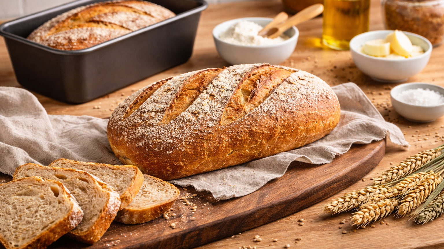 Verschiedene hochwertige Brotbackformen für rustikale, süße und klassische Brote, ideal für das Backen zu Hause und langlebig im Gebrauch.