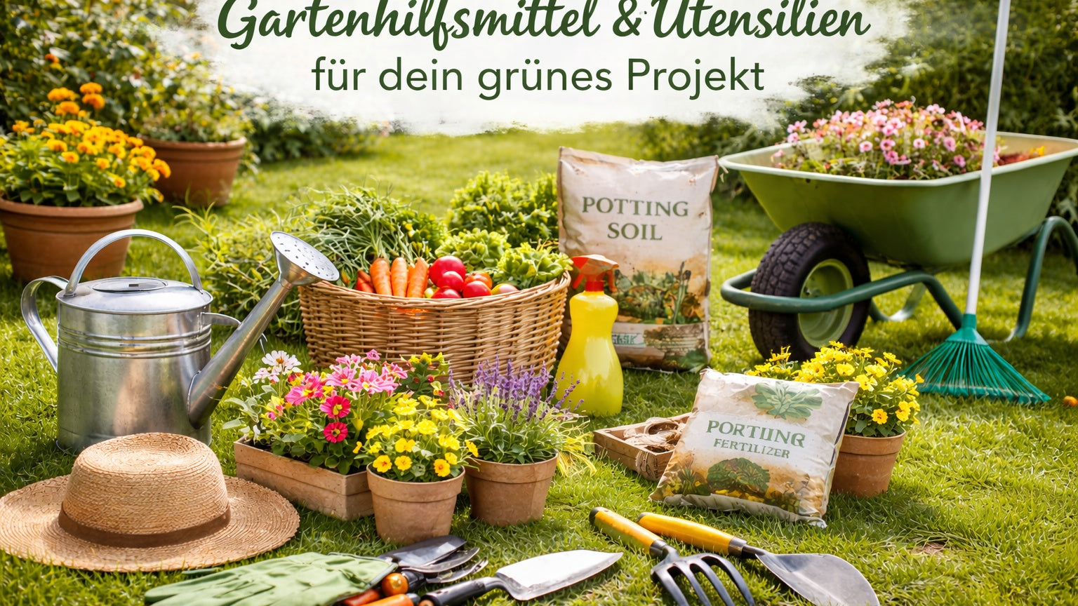 Entdecke praktische Gartenhilfsmittel & Utensilien bei KAQTU: Anzuchttöpfe, Eimer, Blumendraht und mehr für dein grünes Projekt!