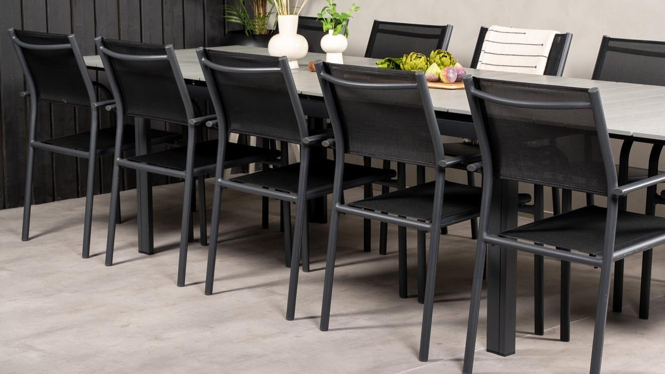 Gartentischset Levels von Venture Home in schwarz