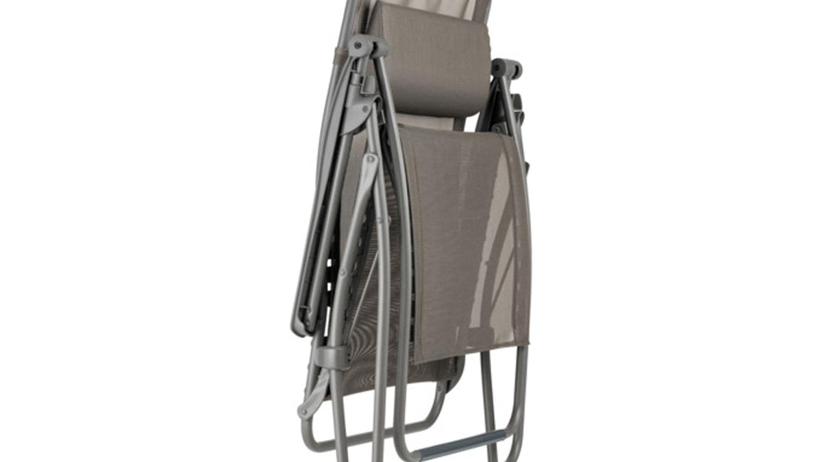 LAFUMA RSXA Relaxsessel mit verstellbarer Rückenlehne und Gestell in Titane für Garten und Terrasse