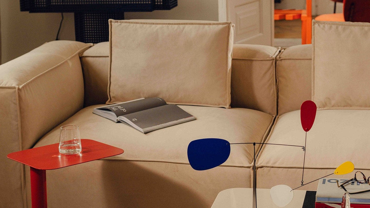 Nuria Sofamodule von Micadoni in Grey Beige Melange, kombiniert zu einer modularen Sitzlandschaft