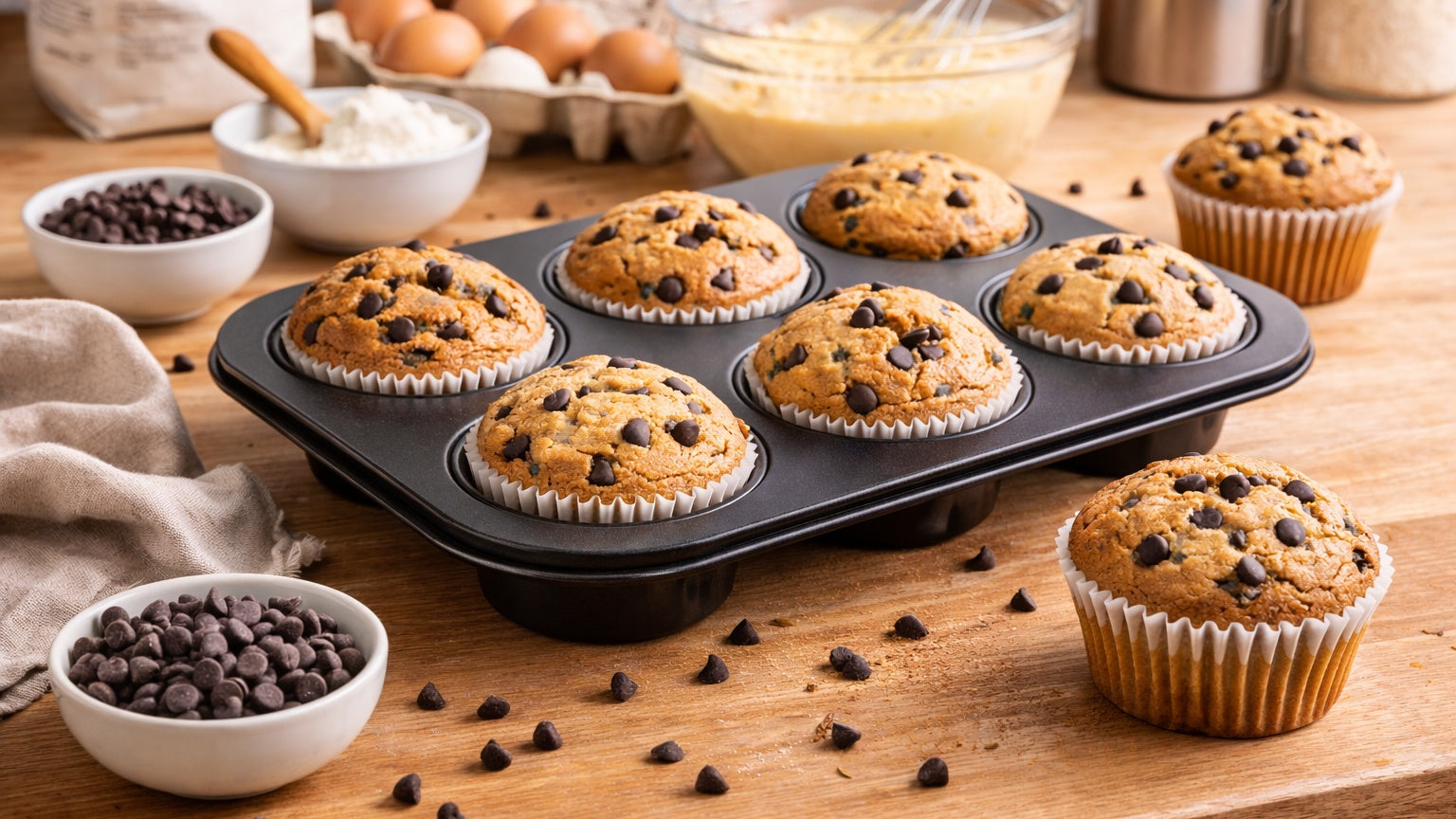 Verschiedene langlebige Muffinformen aus hochwertigen Materialien für gelungene Backergebnisse bei jedem Anlass.