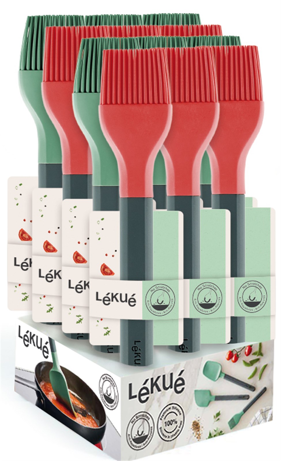 Display Backpinsel 40 mm Grün &Rot in Grün präsentiert im Onlineshop von KAQTU Design AG. Backen ist von Lékué