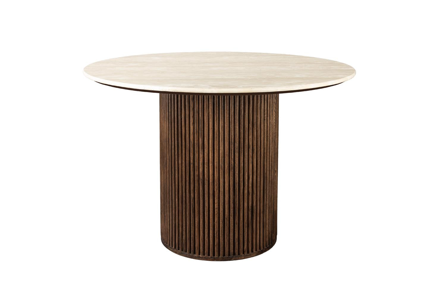 Runder Esstisch Arda von Dutchbone: Holz & Metall, 115x115x76.6cm, modern & stilvoll.