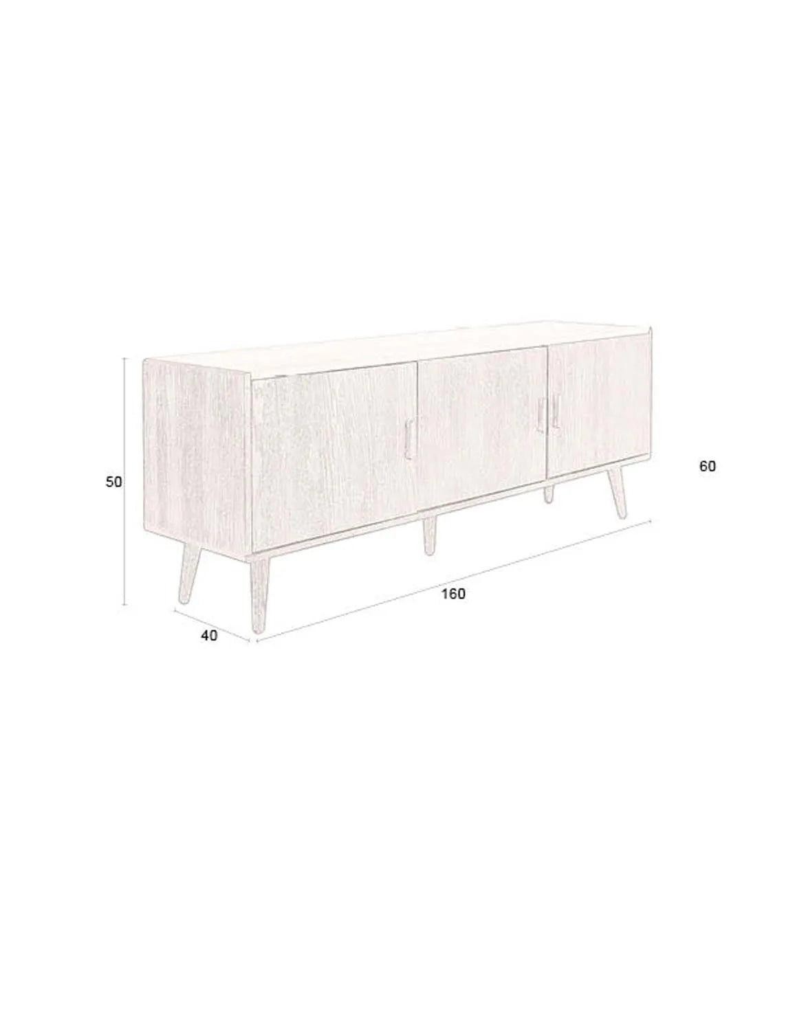 Elegantes Sideboard Arda: Modernes Design trifft auf Funktionalität.