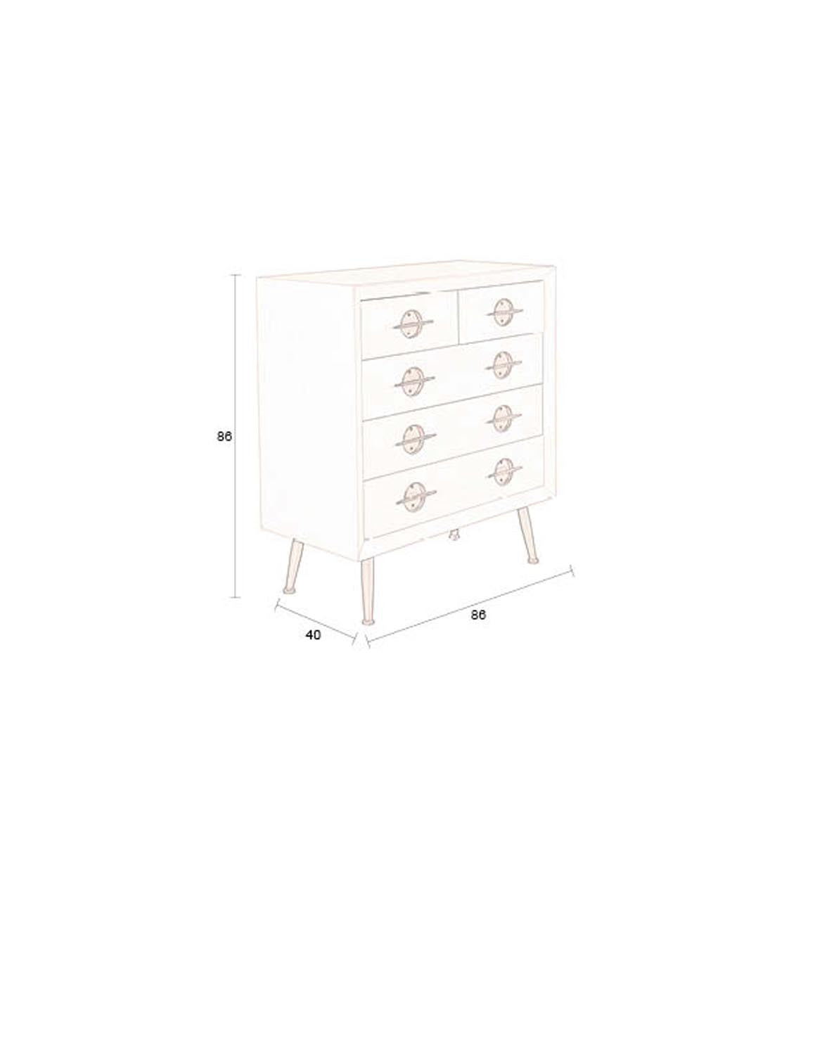 Edson Cabinet: Stilvoller Schrank aus Holz und Metall, ideal für modernes Wohnen. Vielseitig und elegant.