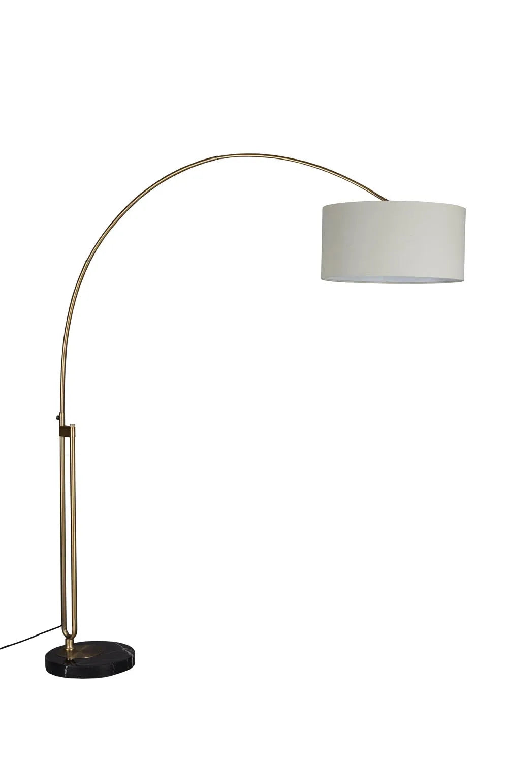 Elegante Archie Stehleuchte von Dutchbone: Schlankes Design, warmes Licht, hochwertiges Eisen, flexibel, mit Fussschalter.