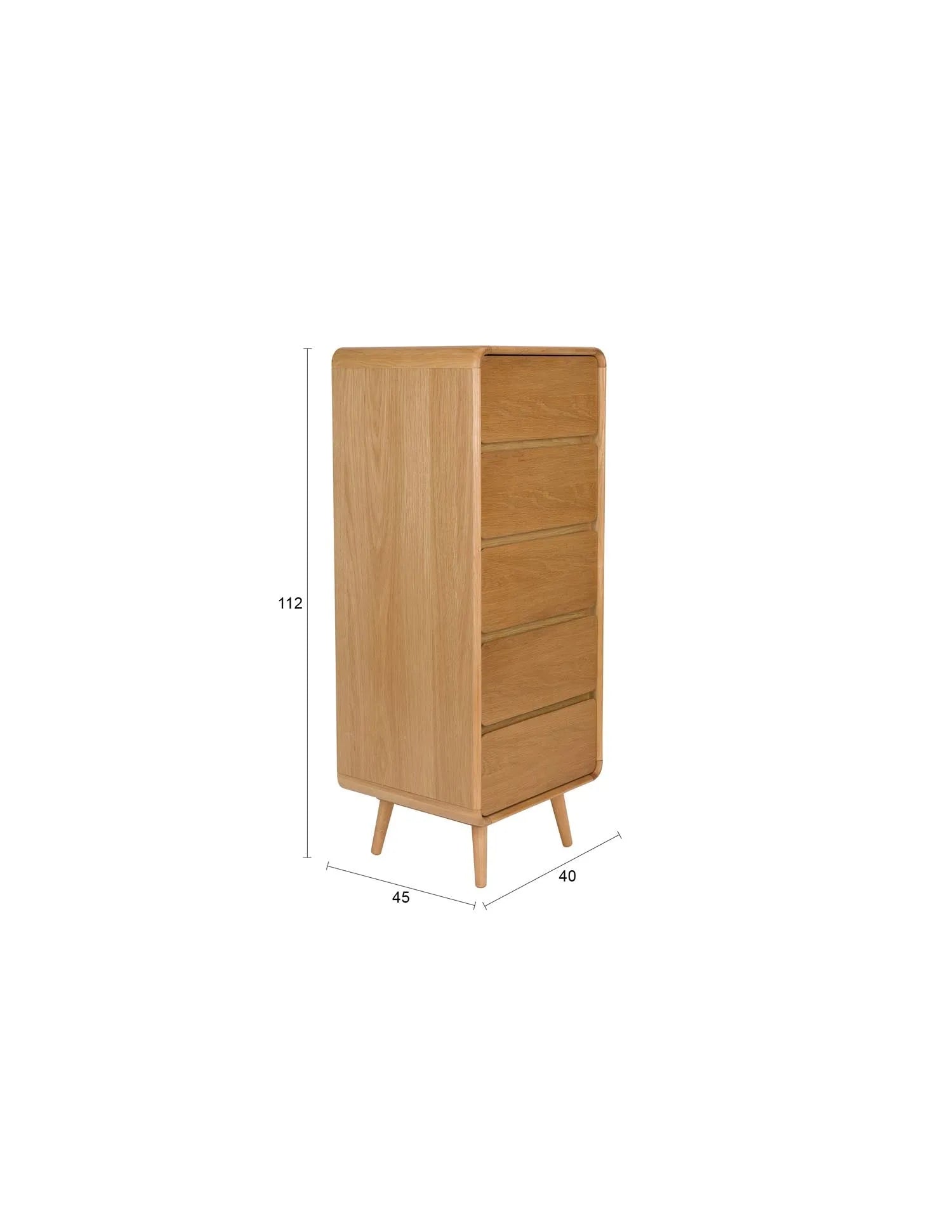 Das Cabinet Rise von Zuiver: Elegantes Eschenholz-Design mit geriffelter Glasschiebetür, vielseitig als Schrank oder Kommode.