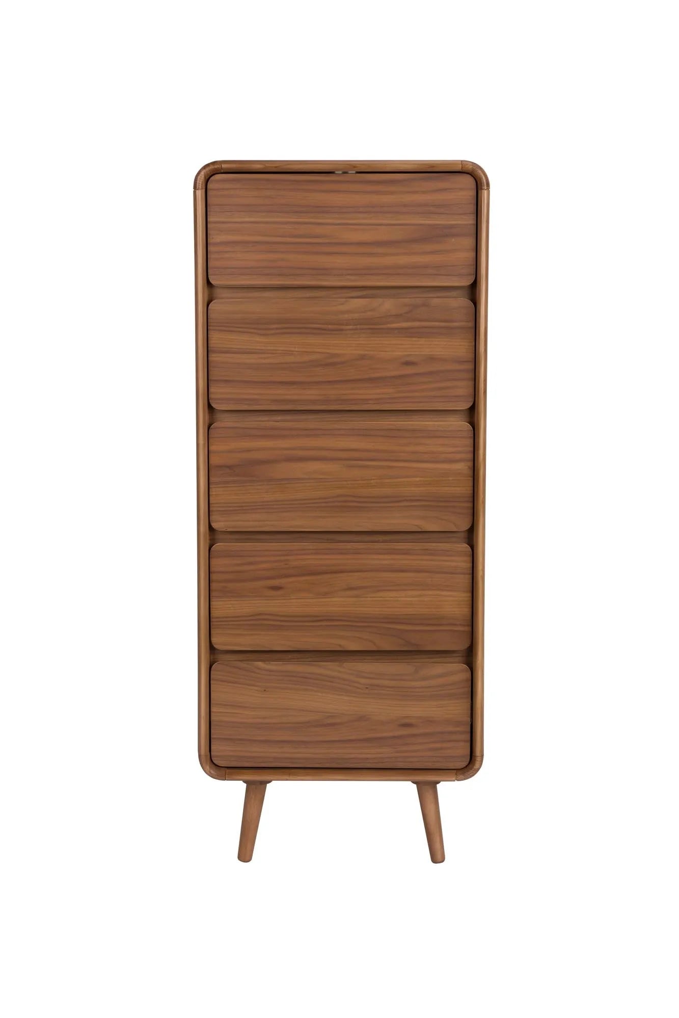Das Cabinet Rise von Zuiver: Elegantes Eschenholz-Design mit geriffelter Glasschiebetür, vielseitig als Schrank oder Kommode.