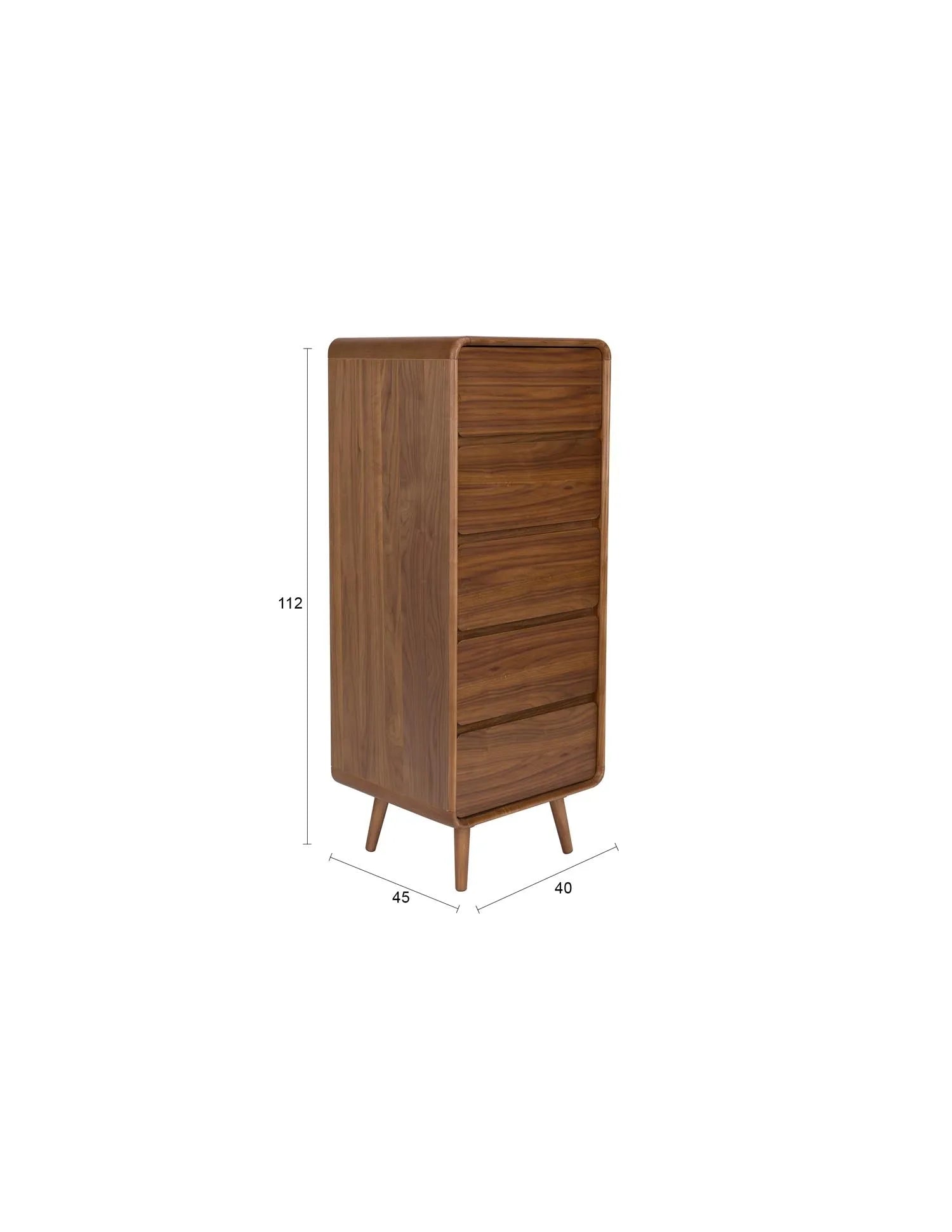 Das Cabinet Rise von Zuiver: Elegantes Eschenholz-Design mit geriffelter Glasschiebetür, vielseitig als Schrank oder Kommode.
