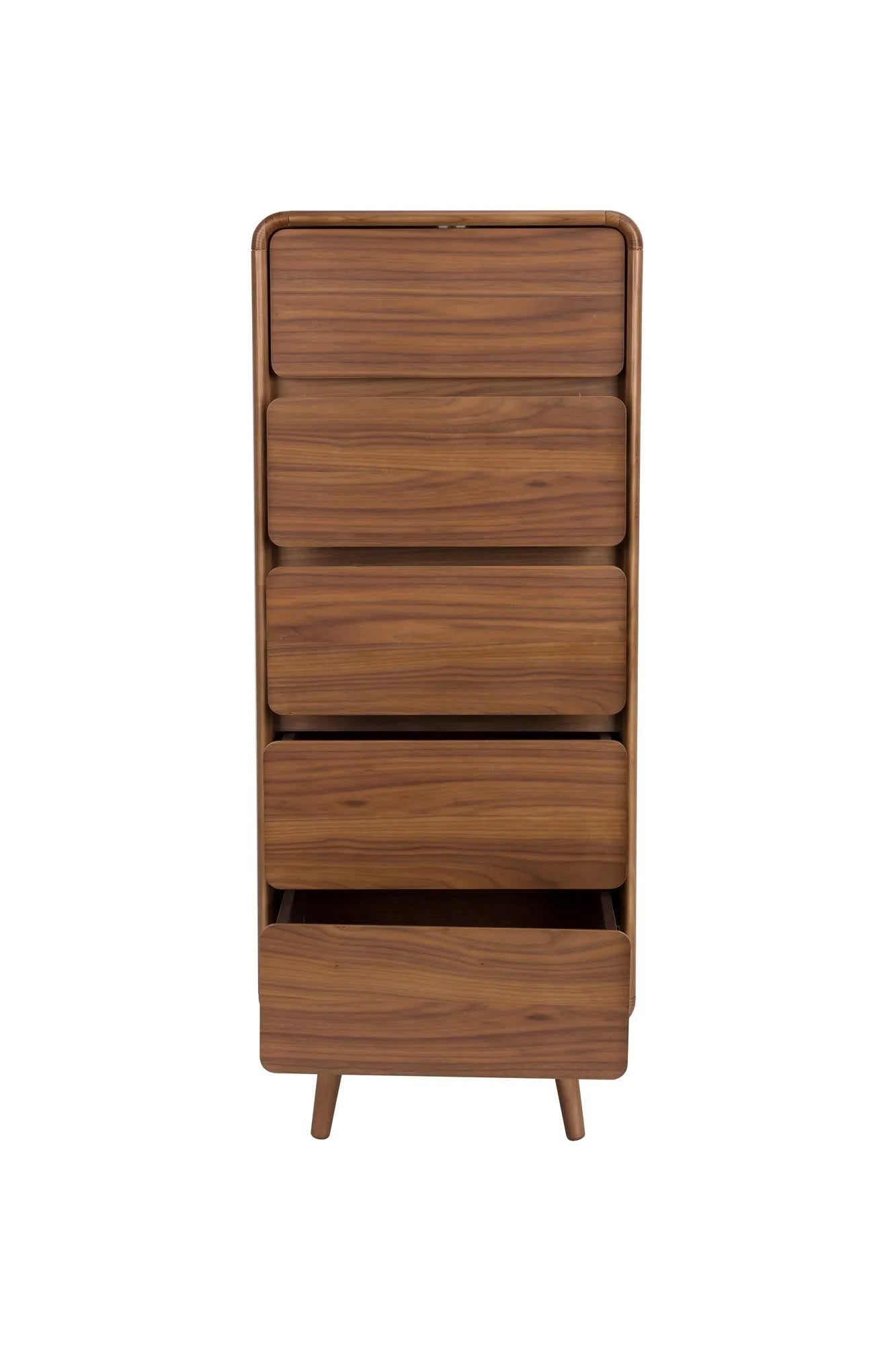 Das Cabinet Rise von Zuiver: Elegantes Eschenholz-Design mit geriffelter Glasschiebetür, vielseitig als Schrank oder Kommode.