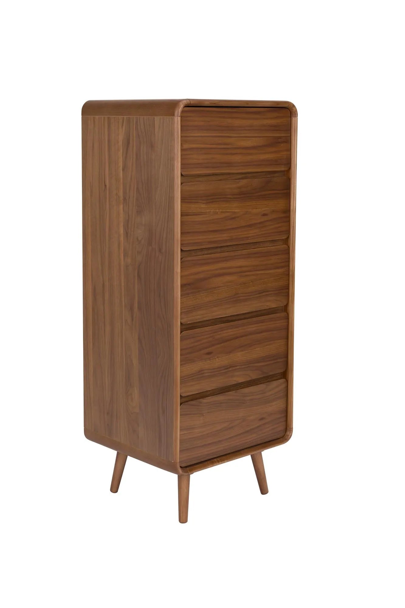 Das Cabinet Rise von Zuiver: Elegantes Eschenholz-Design mit geriffelter Glasschiebetür, vielseitig als Schrank oder Kommode.