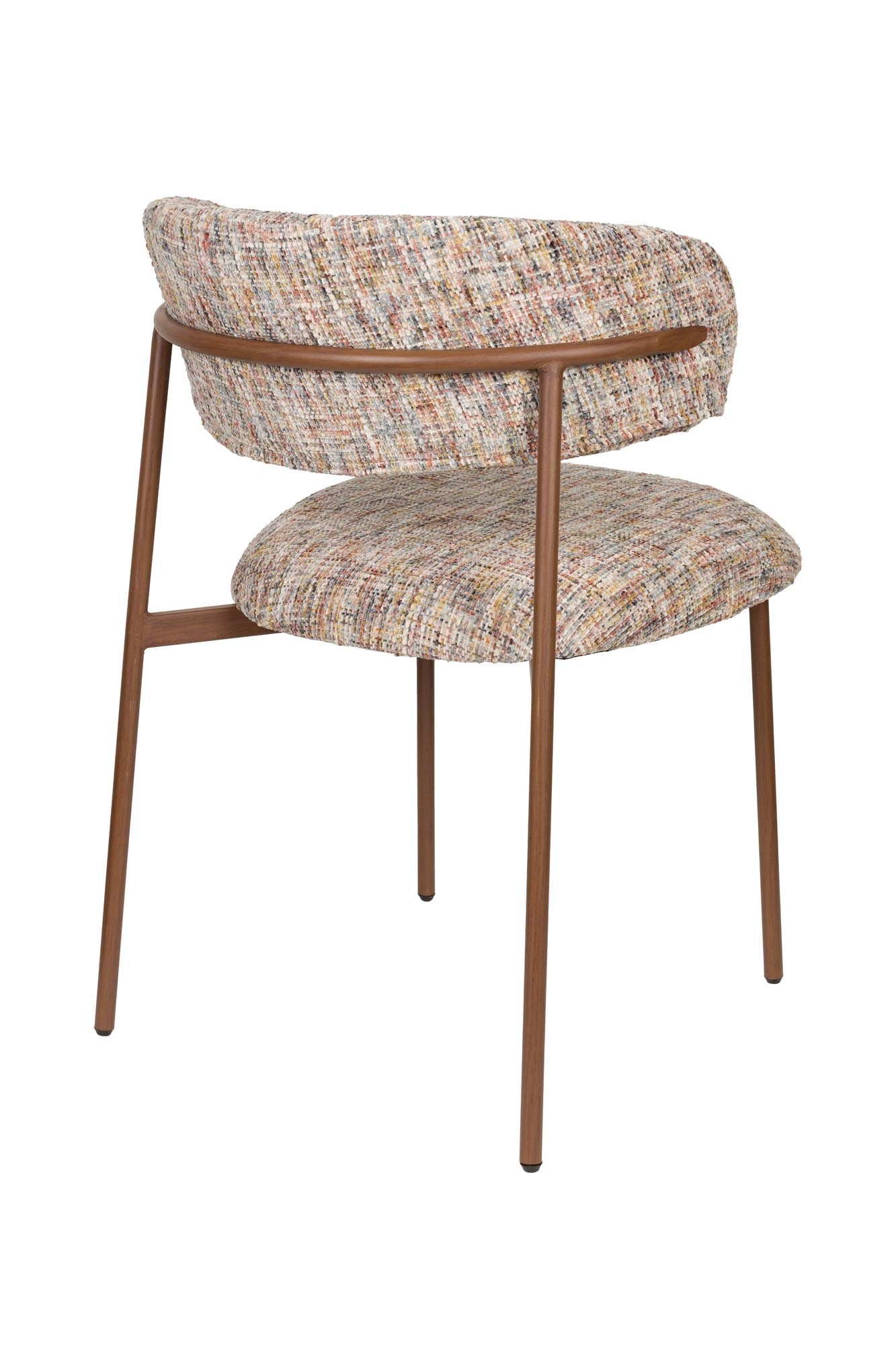 Moderner Stuhl Claes von White Label Living, stilvolles Design, bequeme Polsterung, ideal für Esszimmer oder Büro.