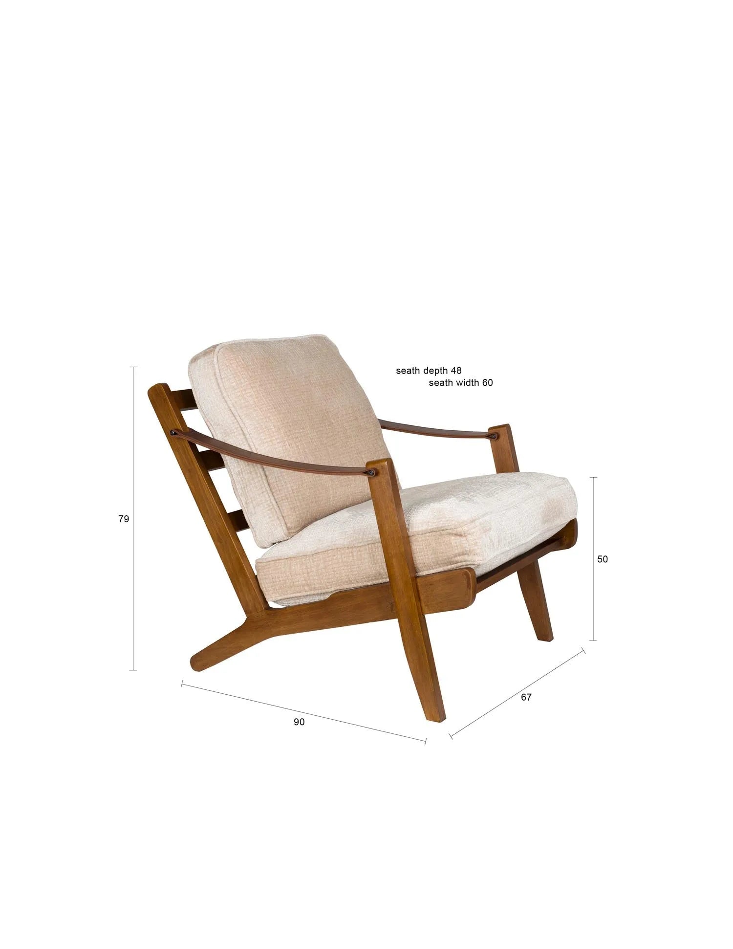 Der Loungesessel Washington vereint edles Mangoholz mit Vintage-Charme und bietet stilvollen Komfort für jeden Raum.
