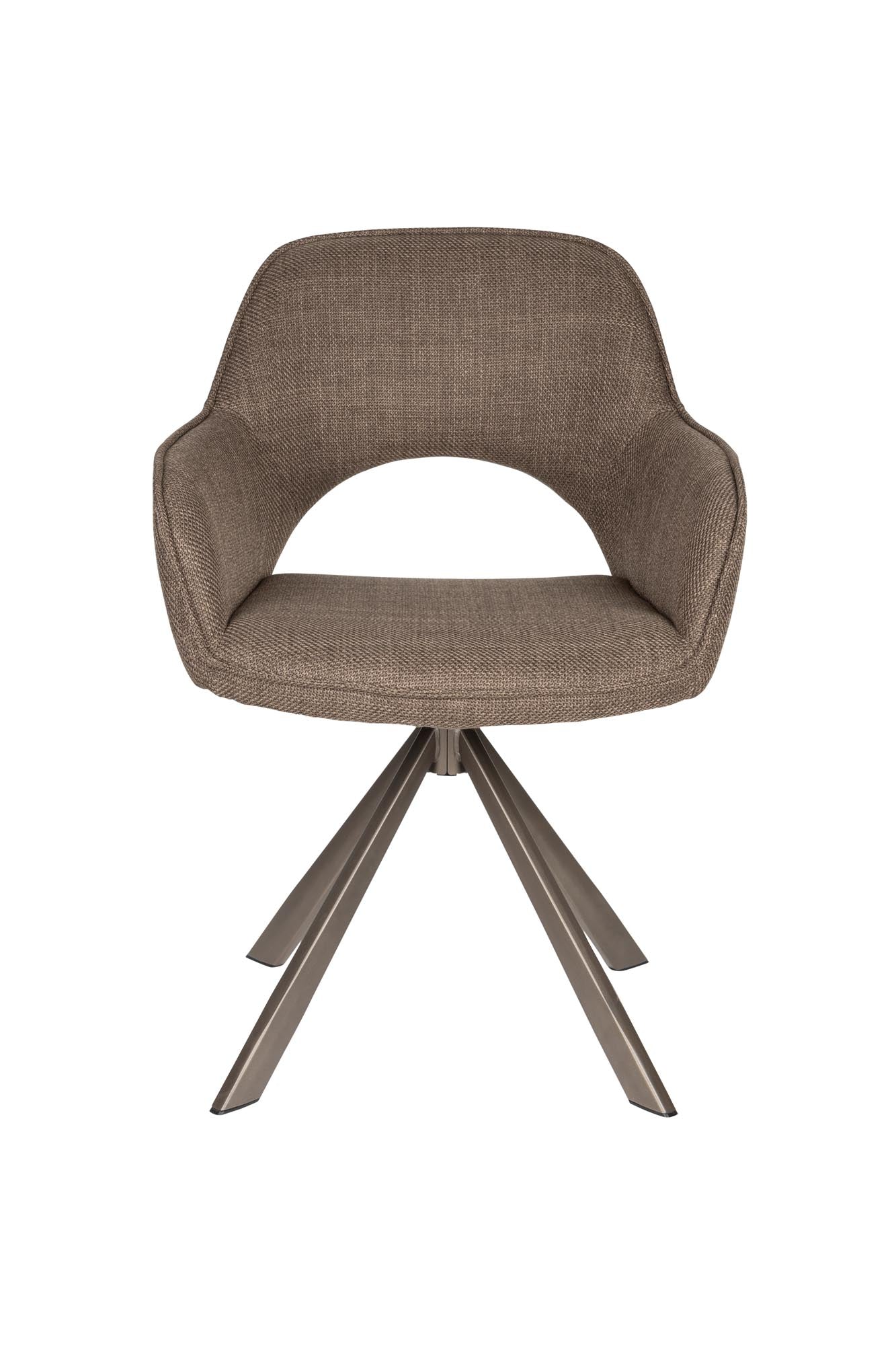 Stuhl Toye in Braun präsentiert im Onlineshop von KAQTU Design AG. Stuhl ist von White Label Living