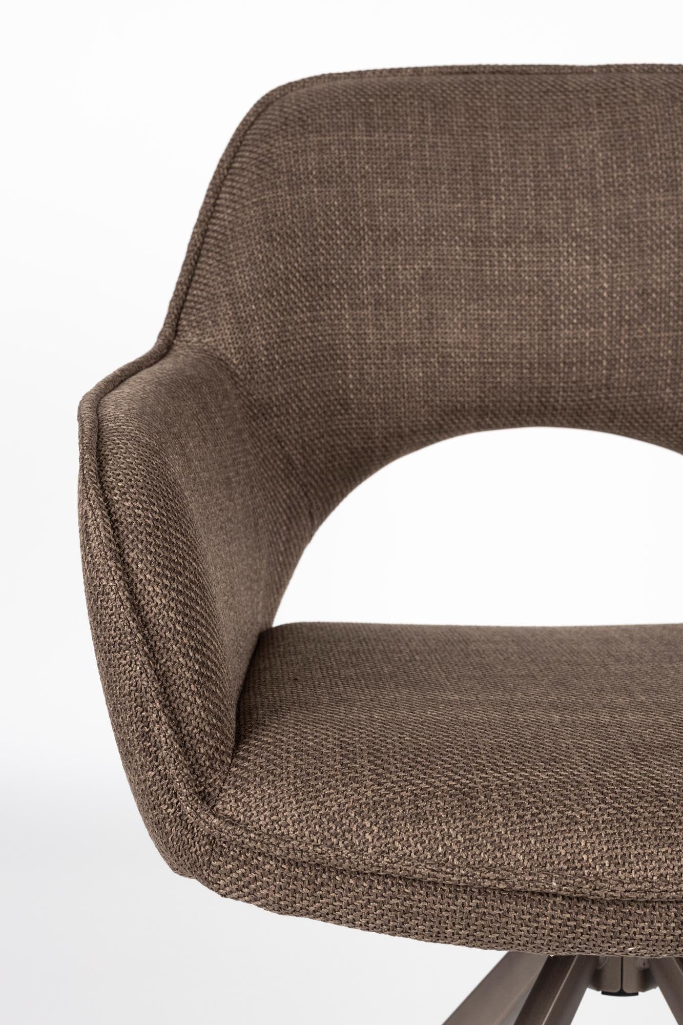 Stuhl Toye in Braun präsentiert im Onlineshop von KAQTU Design AG. Stuhl ist von White Label Living