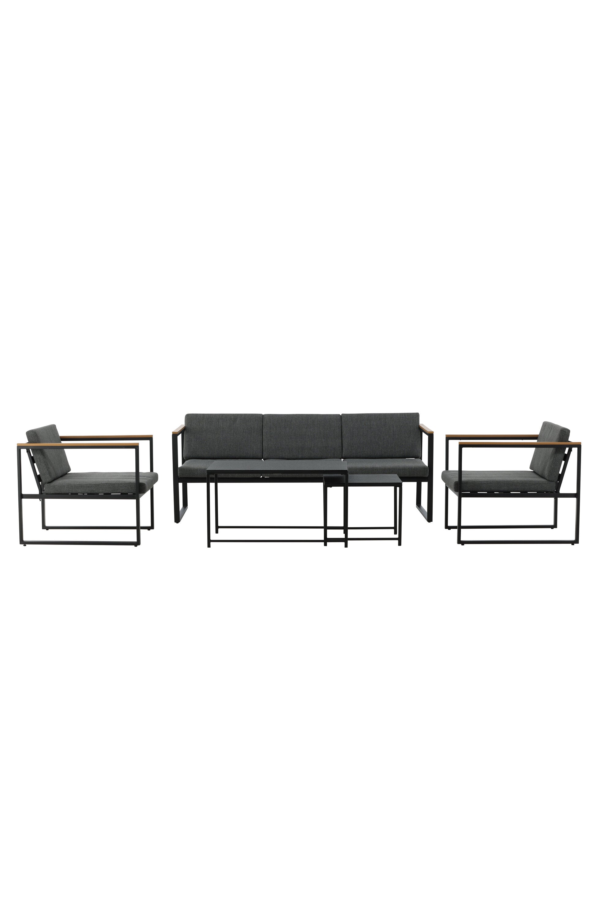 Dakar Sofa Outdoorset 90cm in Schwarz präsentiert im Onlineshop von KAQTU Design AG. Loungeset ist von Venture Home