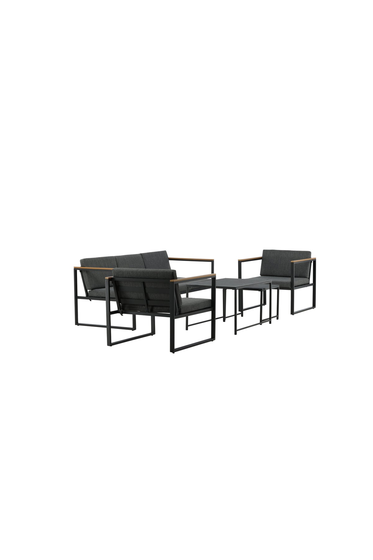 Dakar Sofa Outdoorset 90cm in Schwarz präsentiert im Onlineshop von KAQTU Design AG. Loungeset ist von Venture Home